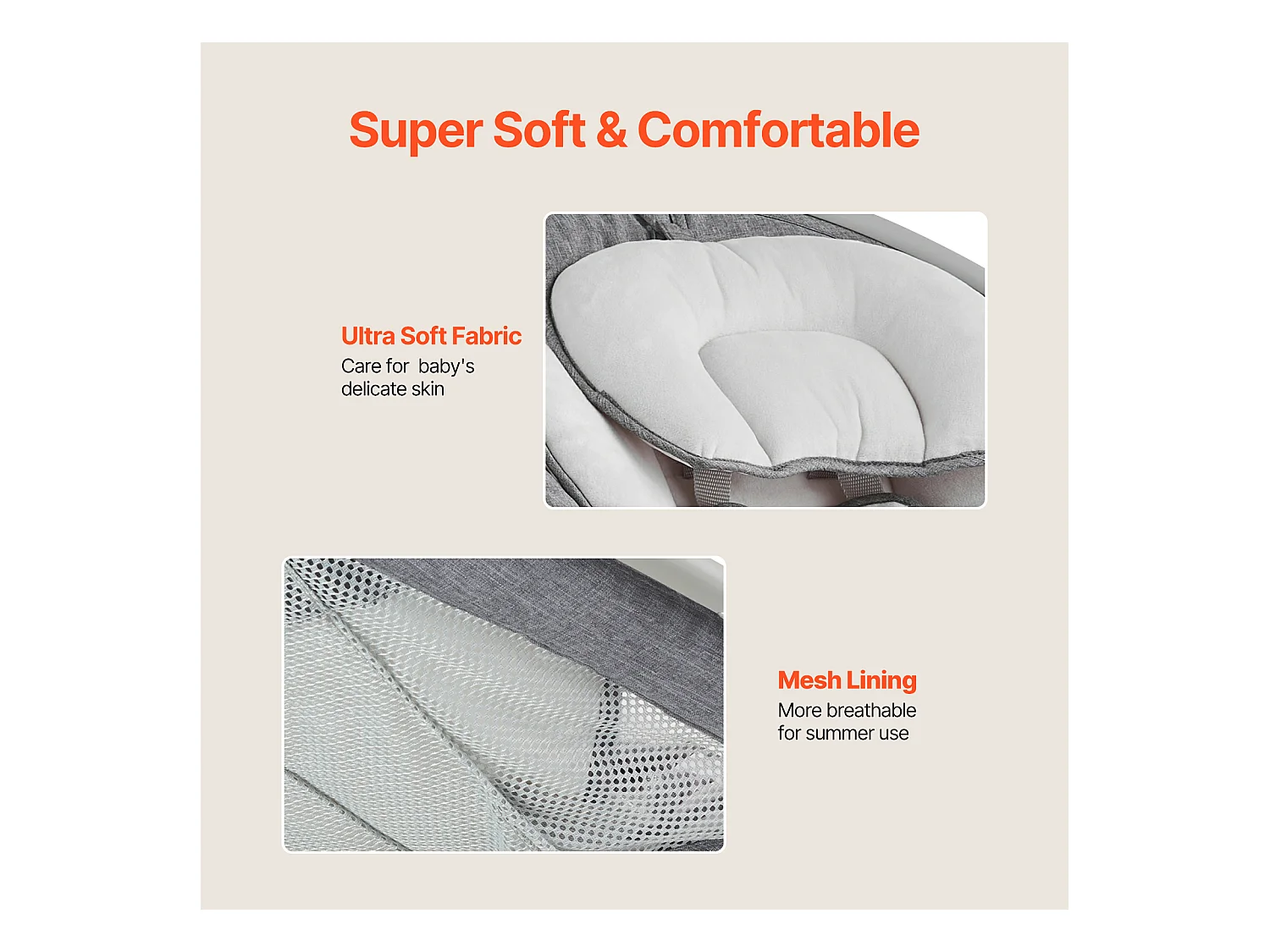 Transat Bébé Électrique, SucceBuy Balançoire pour Bébé pour Nourrissons 5 Vitesses Télécommande Bluetooth Berceuses Coussin