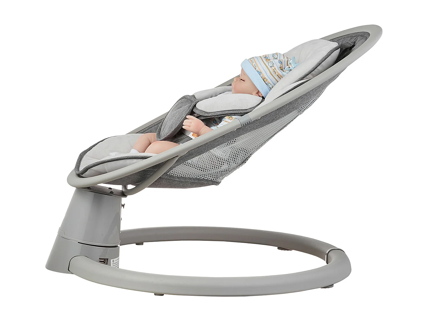 Elektrische Babywieg, SucceBuy Baby-schommel voor zuigelingen met 5 snelheden, Bluetooth-bediening, Slaapliedjes en Kussentje