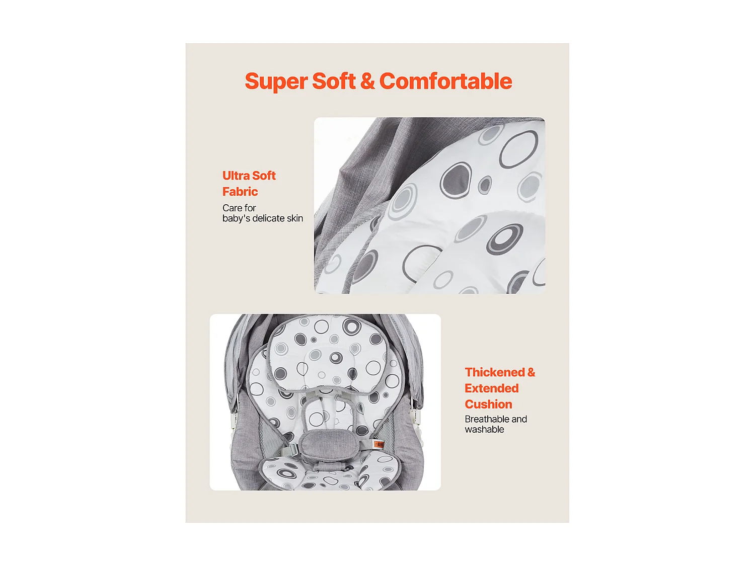 Transat Bébé Électrique, SucceBuy Balançoire pour Bébé pour Nourrissons 3 Vitesses 3 Positions de Siège Télécommande Bluetooth