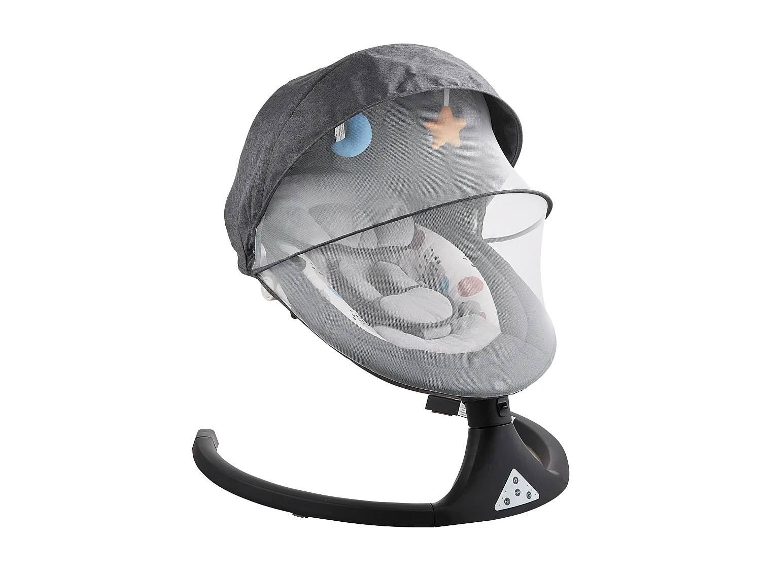 Elektrische Babywieg, SucceBuy Baby-schommel voor zuigelingen met 5 snelheden, 3 zitposities en Bluetooth-afstandsbediening