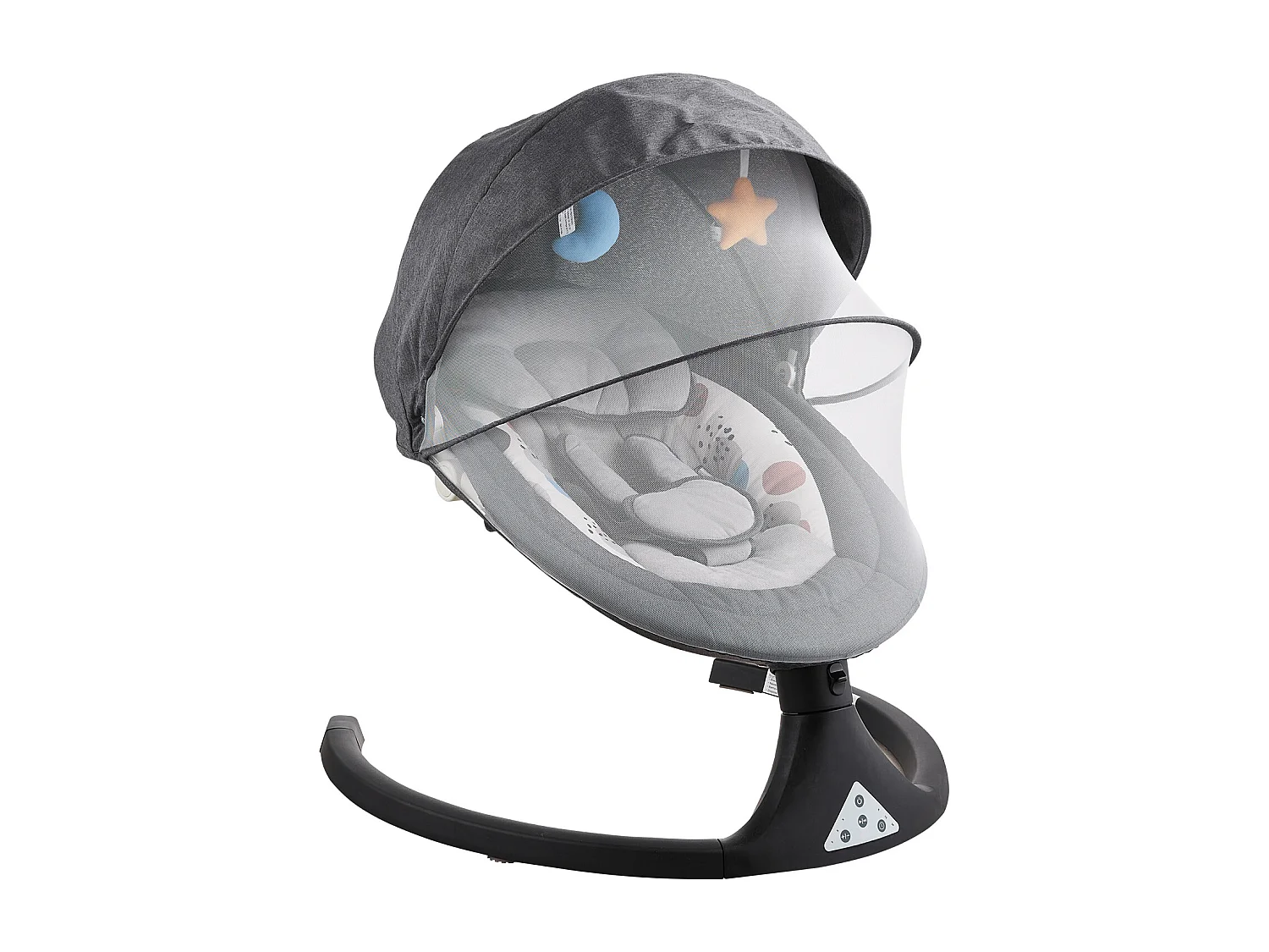 Elektrische Babywieg, SucceBuy Baby-schommel voor zuigelingen met 5 snelheden, 3 zitposities en Bluetooth-afstandsbediening