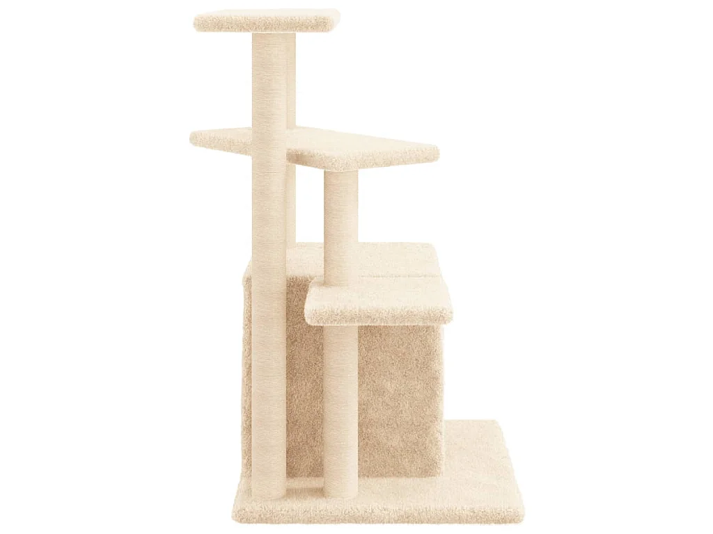 Arbre à chat avec griffoirs en sisal crème 83,5 cm