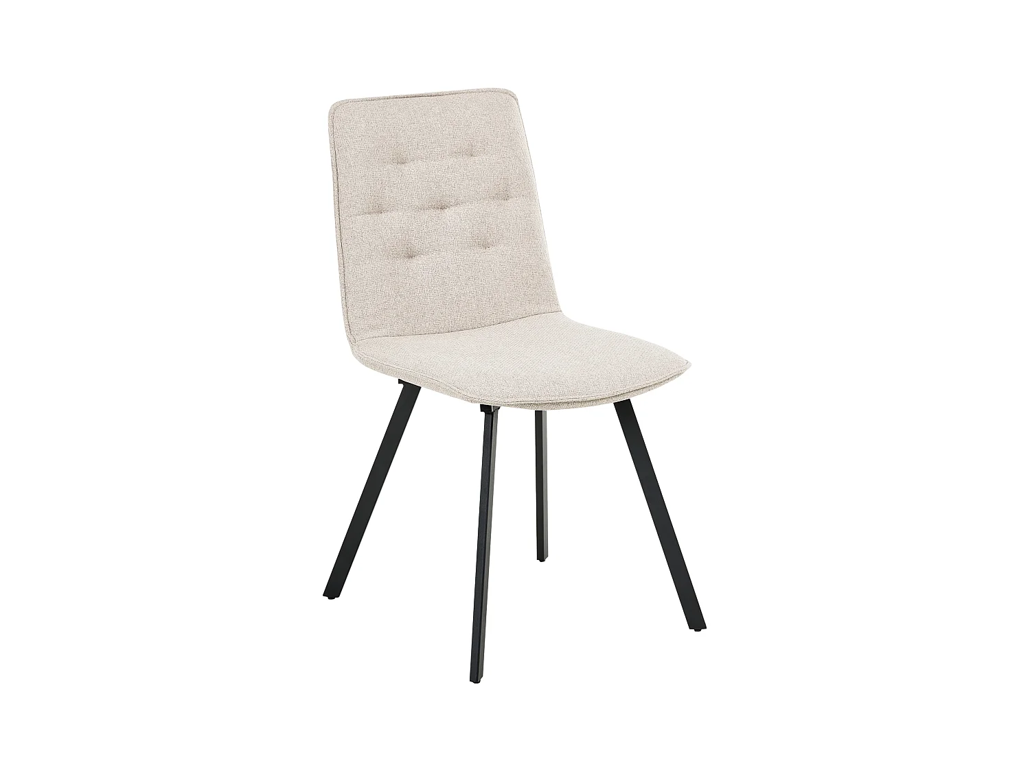 Lot de 2 chaises de salle à manger CARVER Tissu Beige