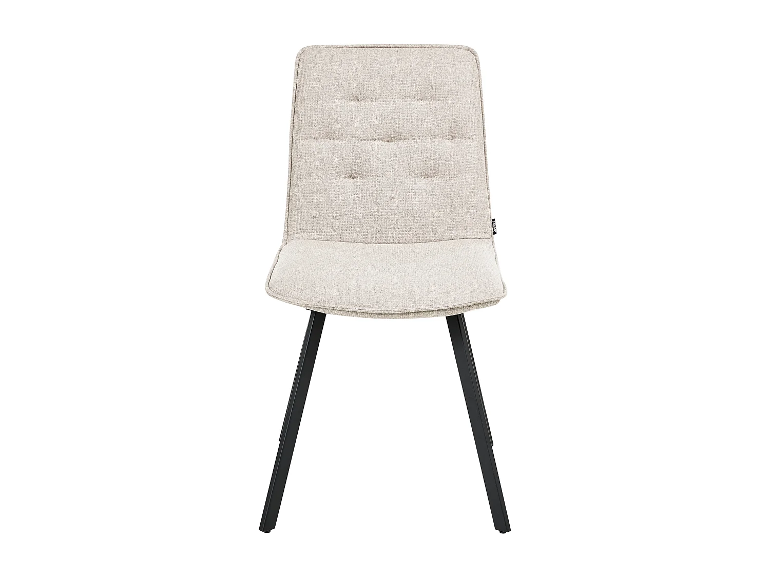 Lot de 2 chaises de salle à manger CARVER Tissu Beige