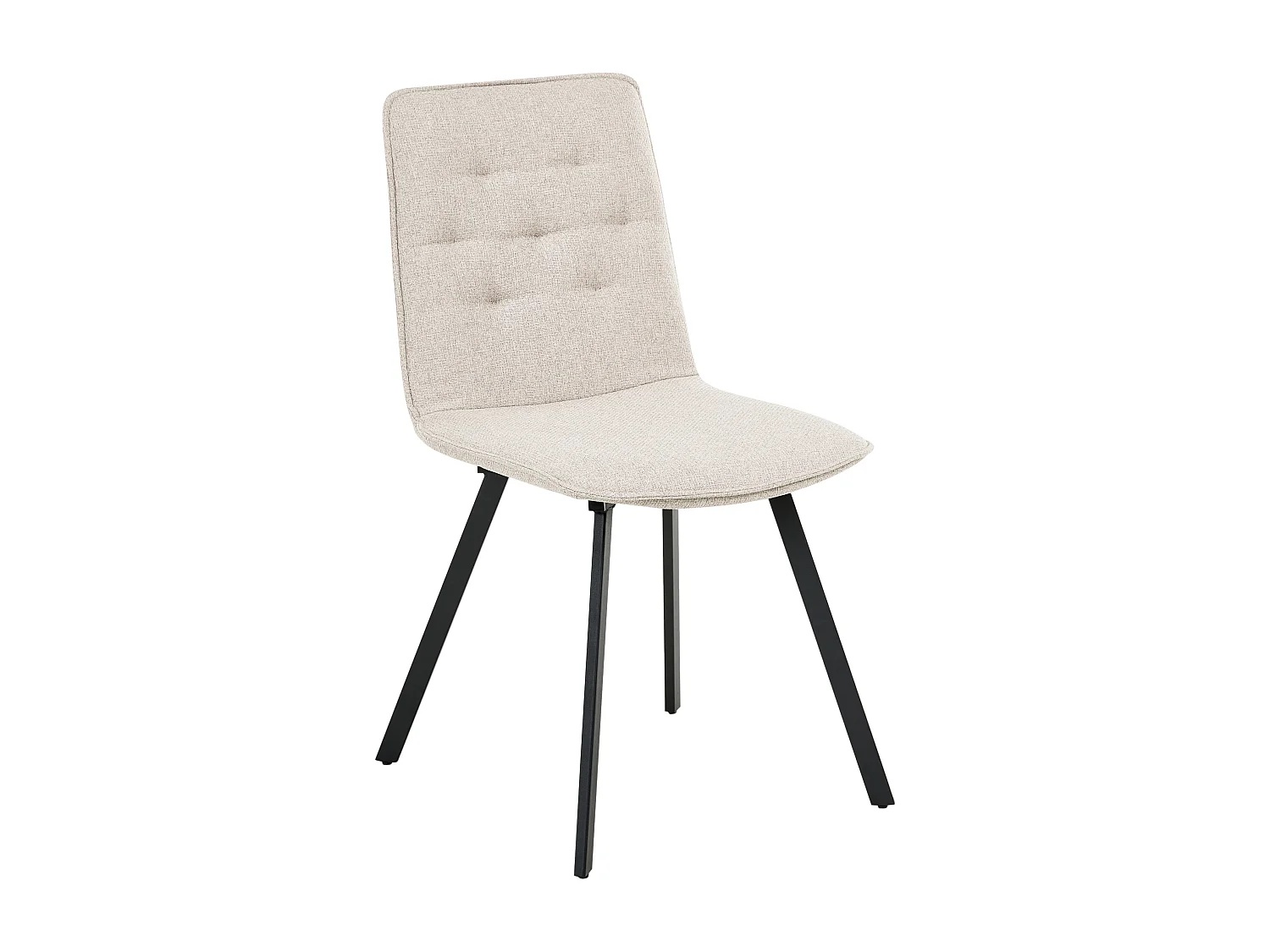 Lot de 2 chaises de salle à manger CARVER Tissu Beige