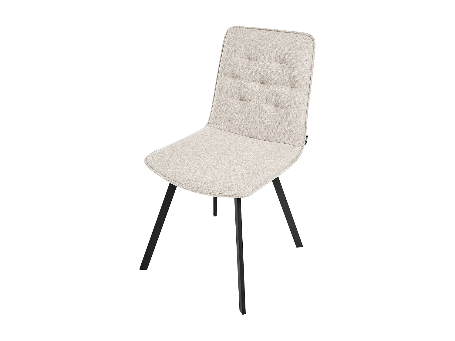 Lot de 2 chaises de salle à manger CARVER Tissu Beige