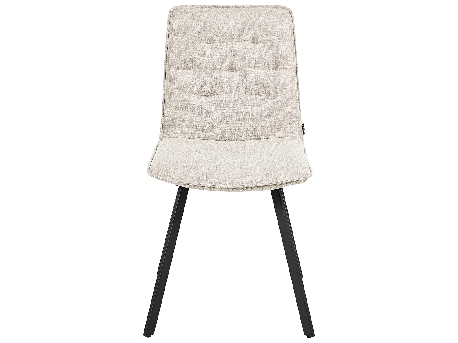 Set of 2 Dining Chairs CARVER Fabric Beige