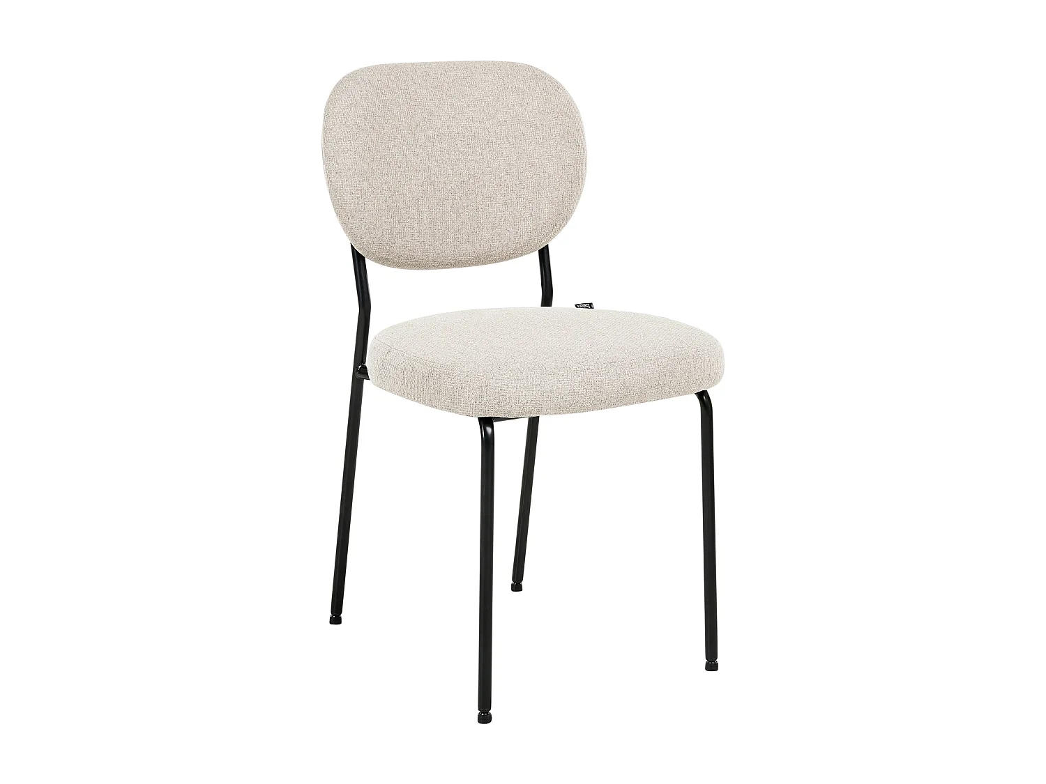 Lot de 2 chaises de salle à manger LOLETA Tissu Beige clair