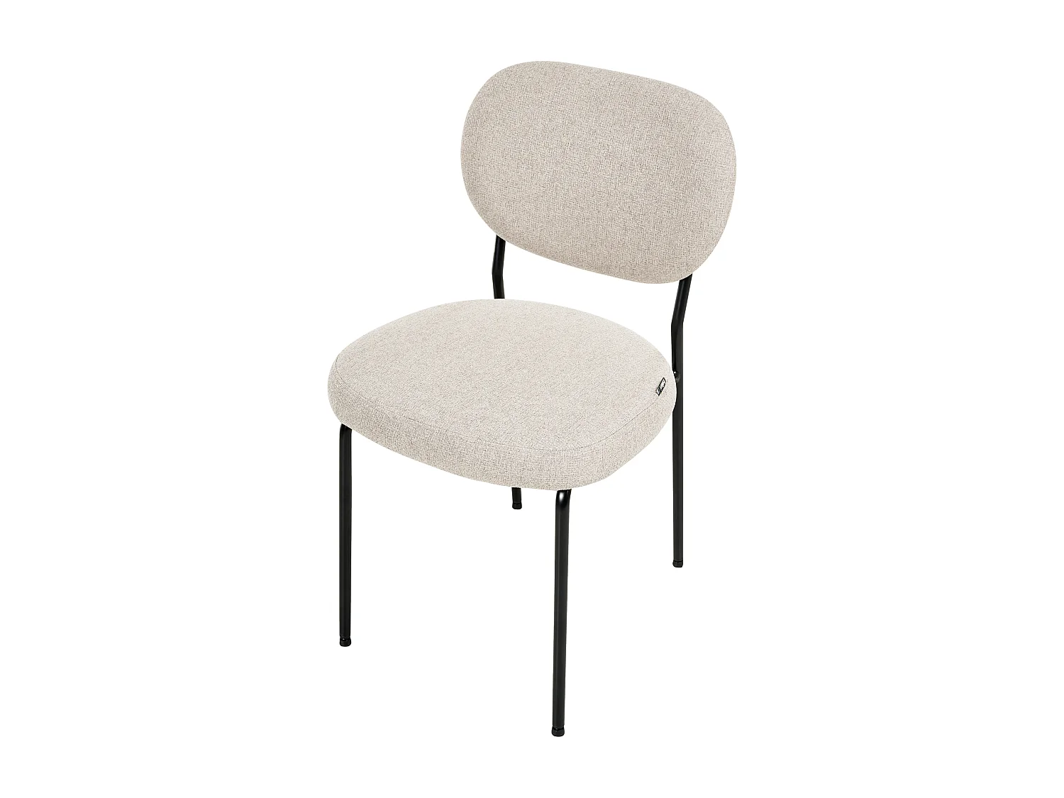 Lot de 2 chaises de salle à manger LOLETA Tissu Beige clair
