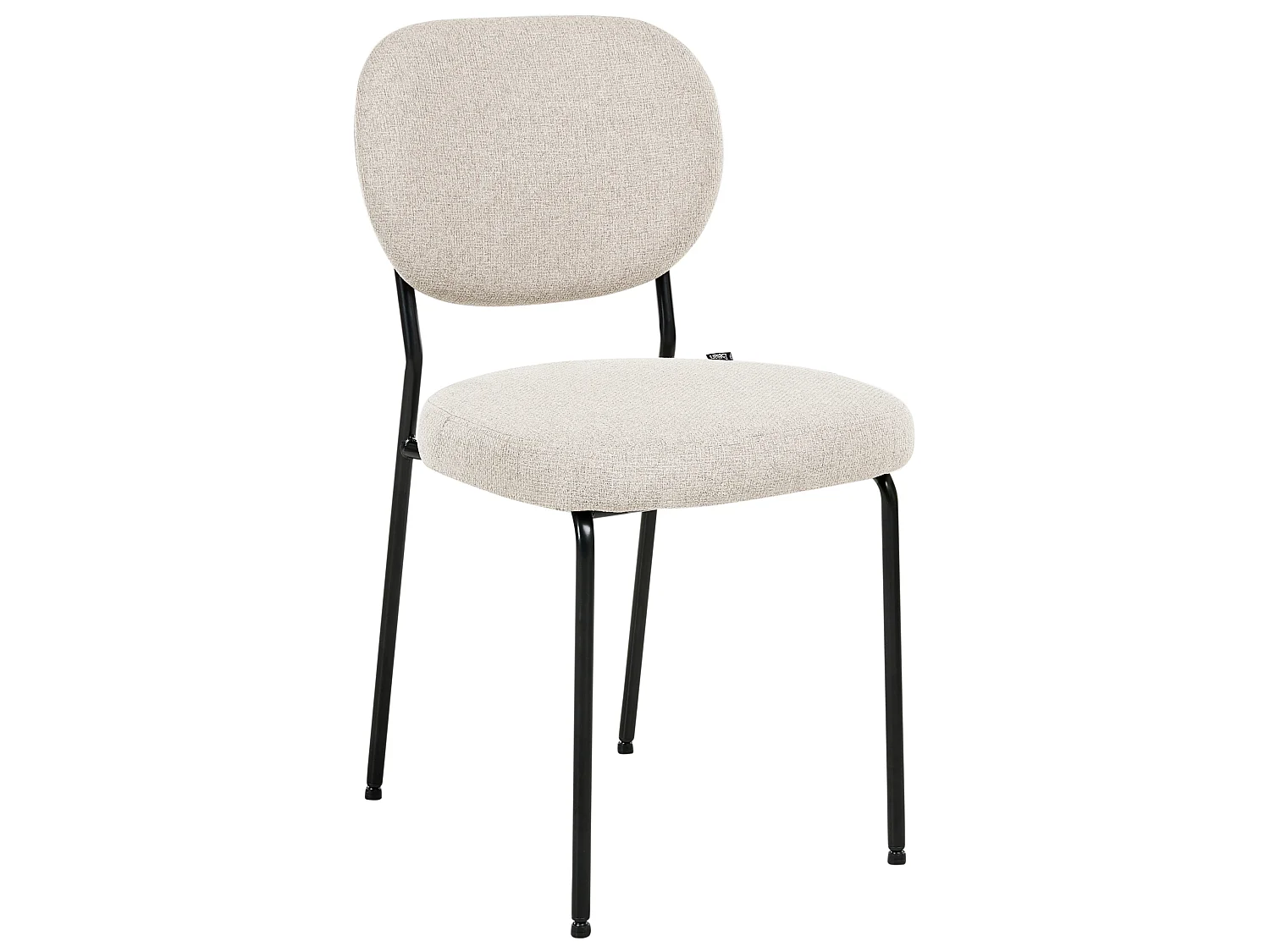 Set of 2 Dining Chairs LOLETA Fabric Light Beige