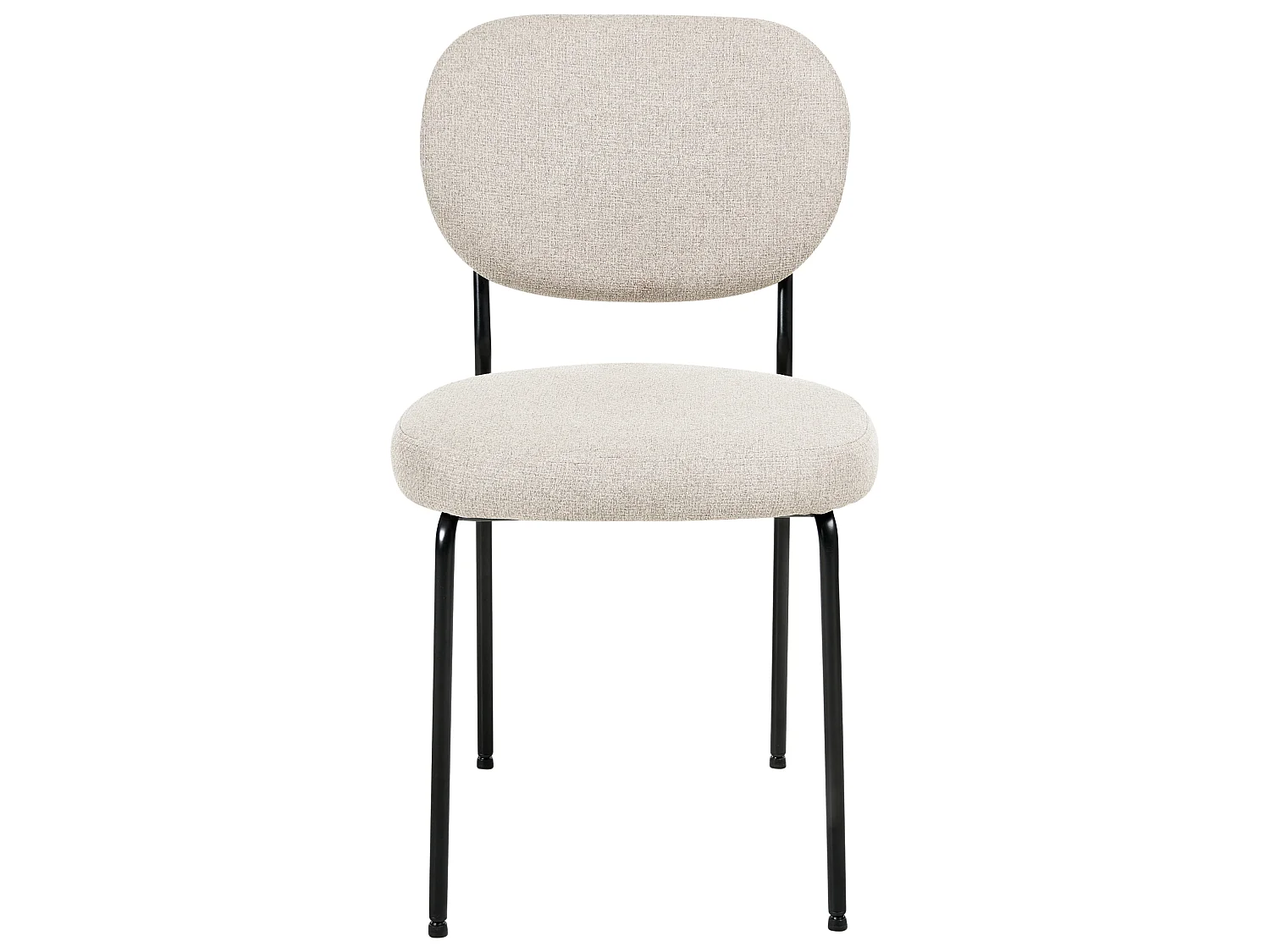Set of 2 Dining Chairs LOLETA Fabric Light Beige