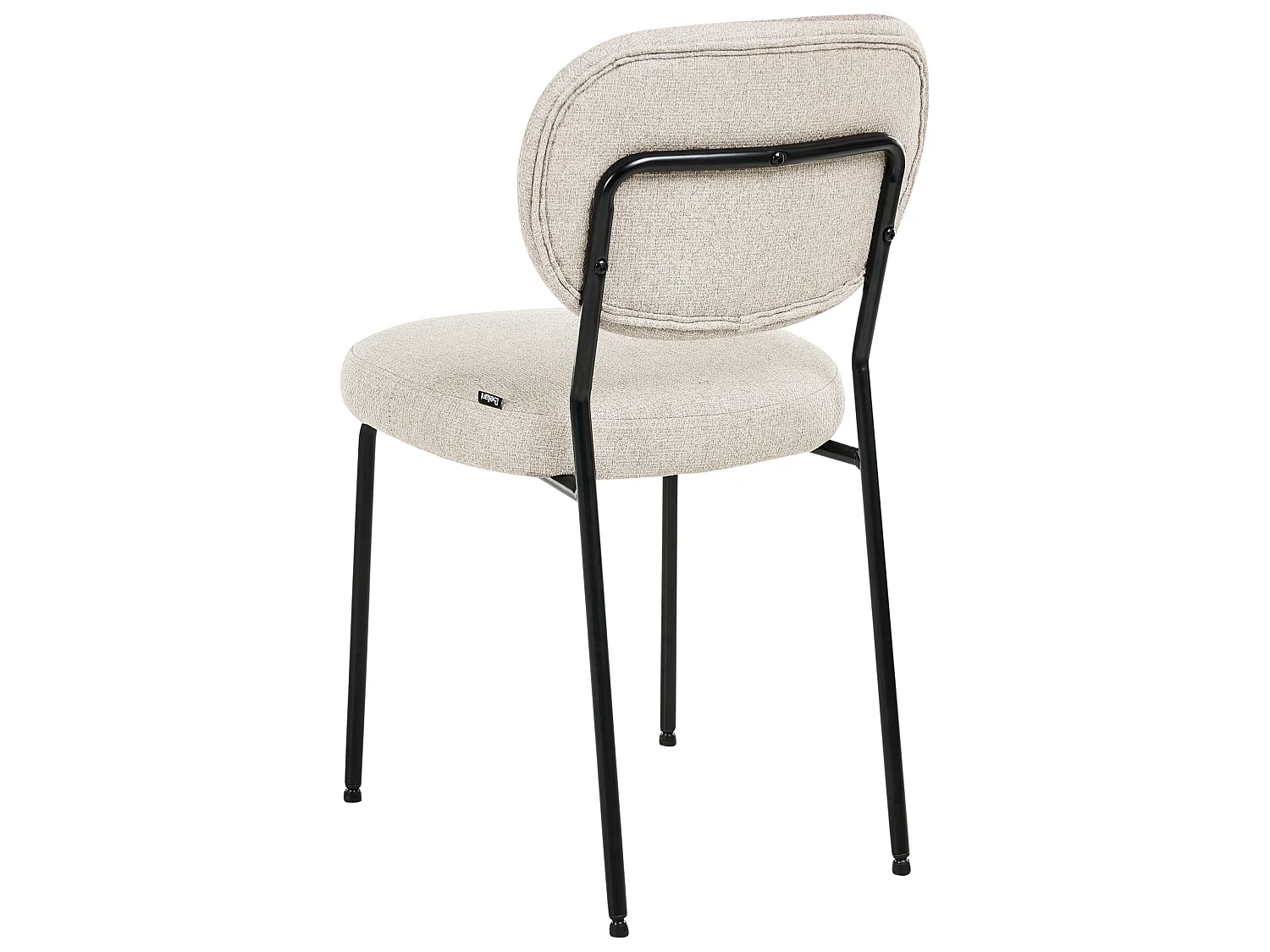 Set of 2 Dining Chairs LOLETA Fabric Light Beige
