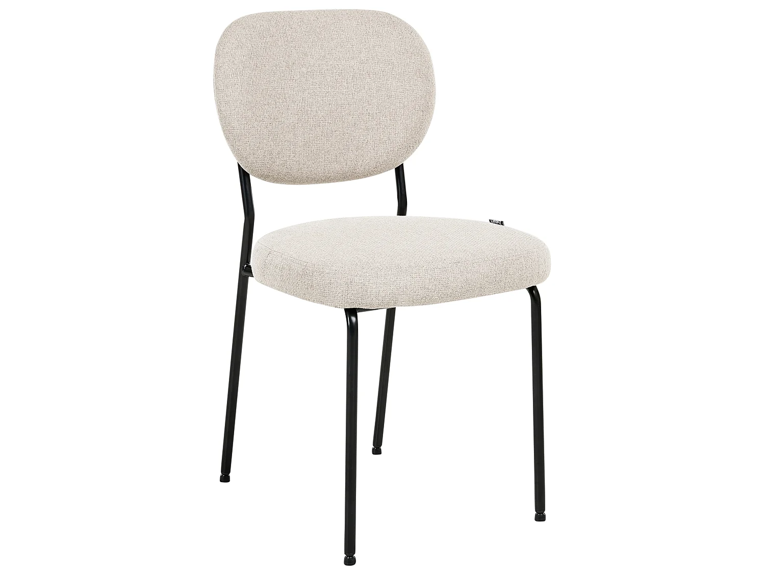 Set of 2 Dining Chairs LOLETA Fabric Light Beige