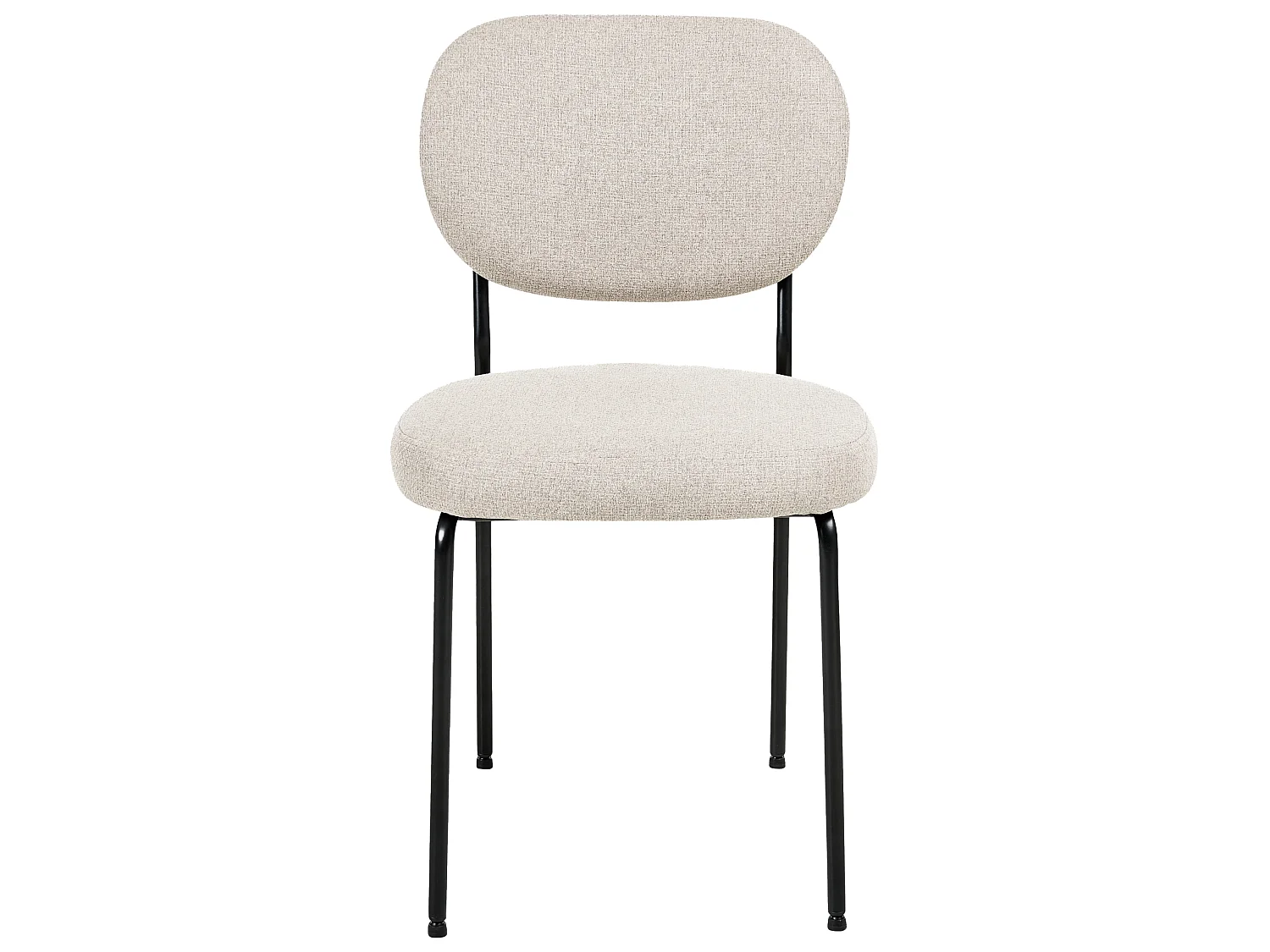 Set of 2 Dining Chairs LOLETA Fabric Light Beige