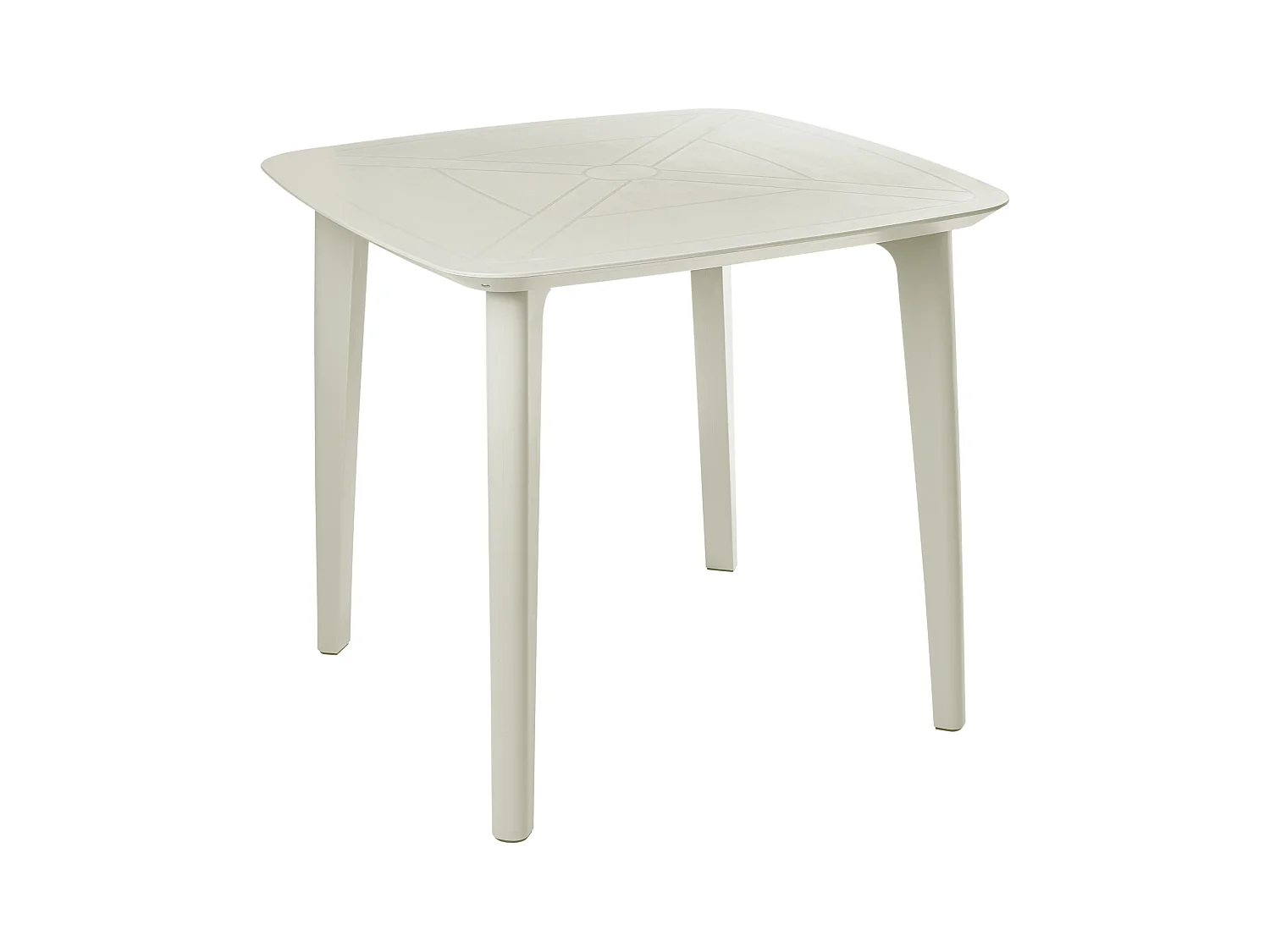 Table de salle à manger de jardin SORICO 86 cm 86 cm Beige clair