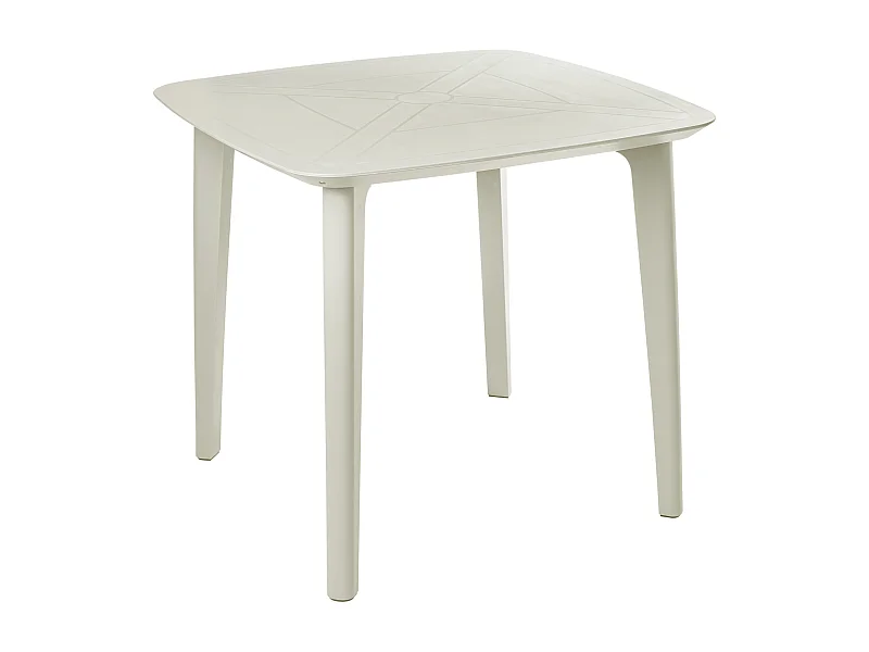 Table de salle à manger de jardin SORICO 86 cm 86 cm Beige clair