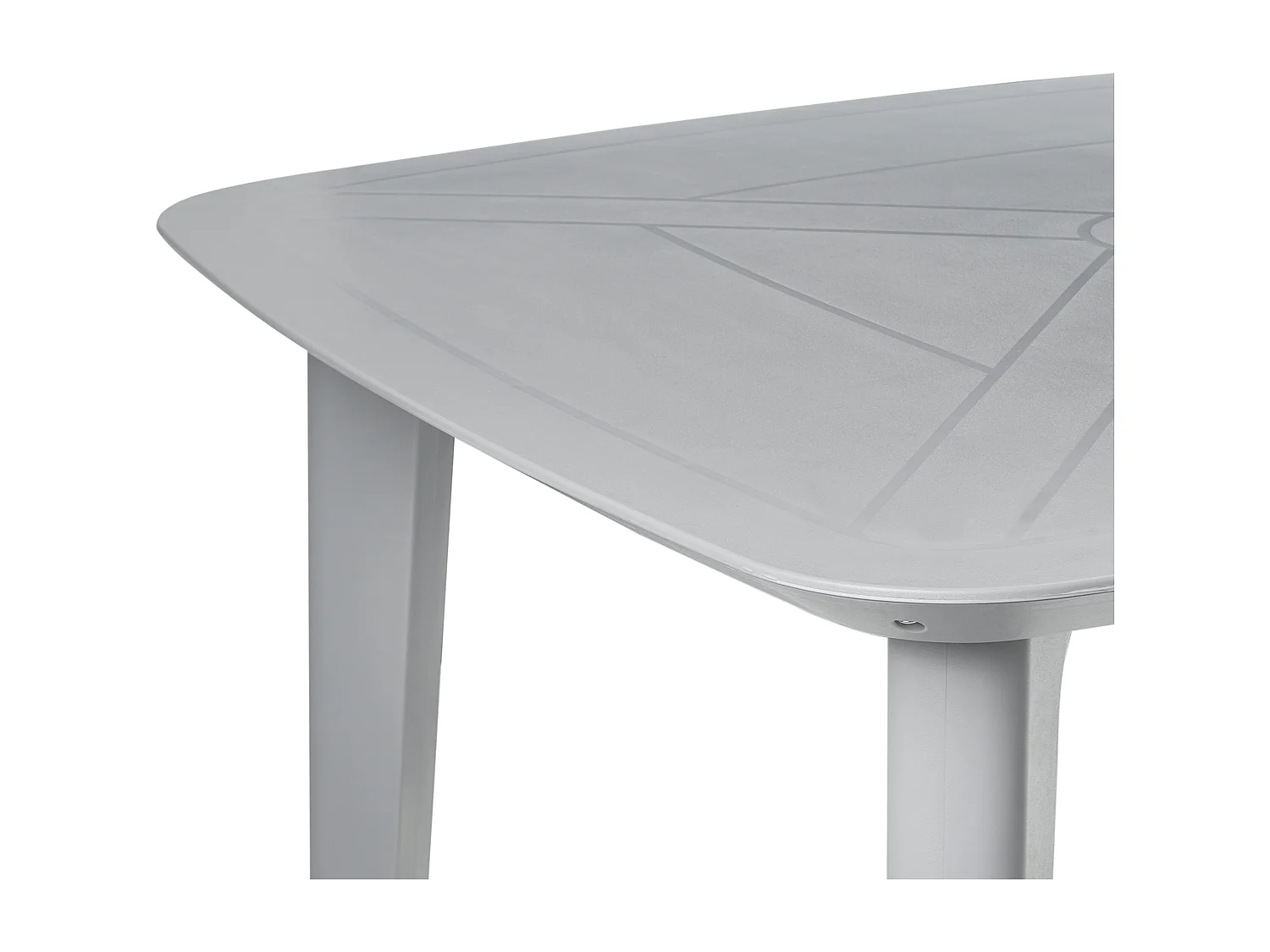 Table de salle à manger de jardin SORICO 86 cm 86 cm Gris