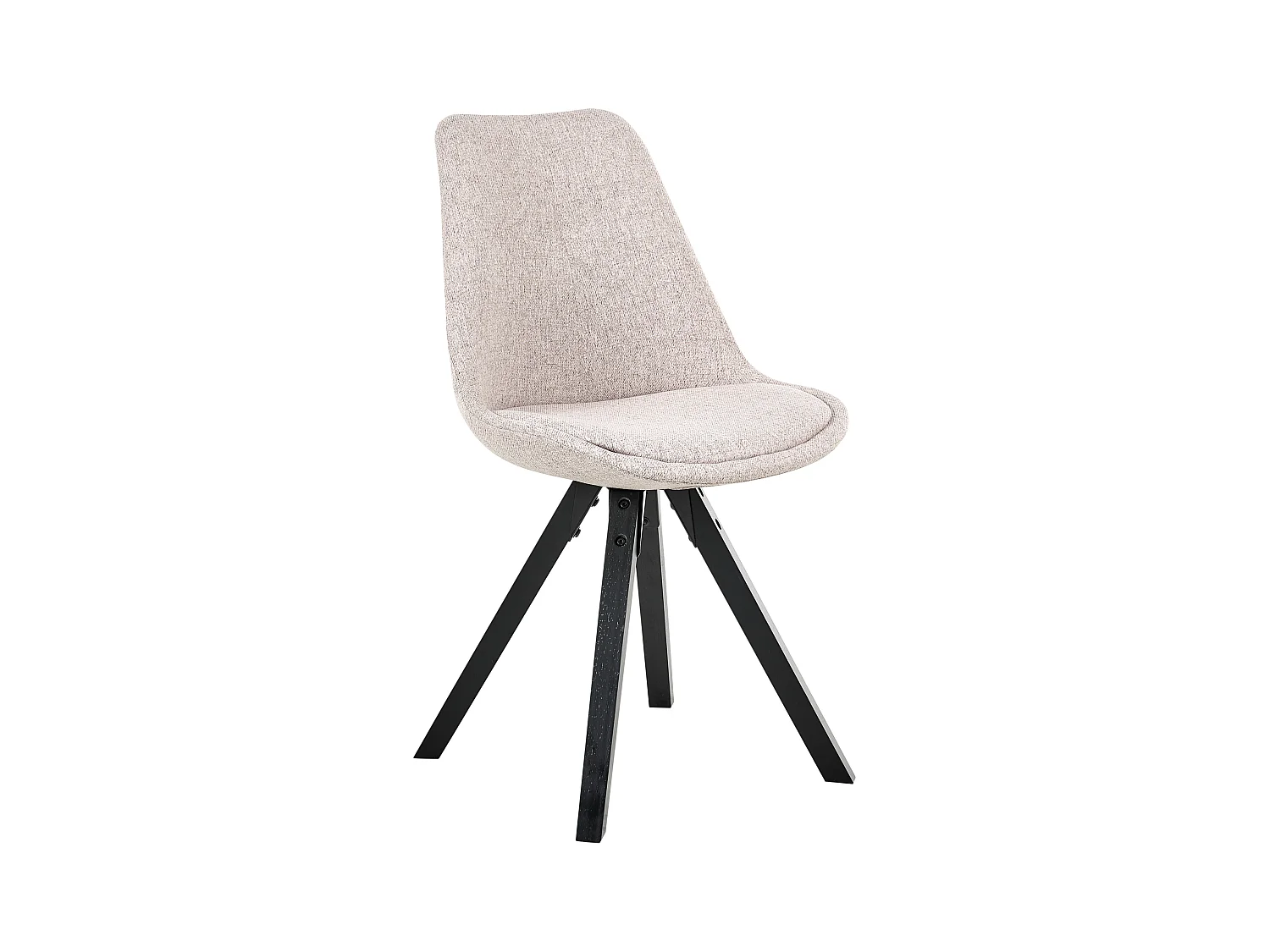 Lot de 2 chaises de salle à manger HEDLEY Tissu Marron clair