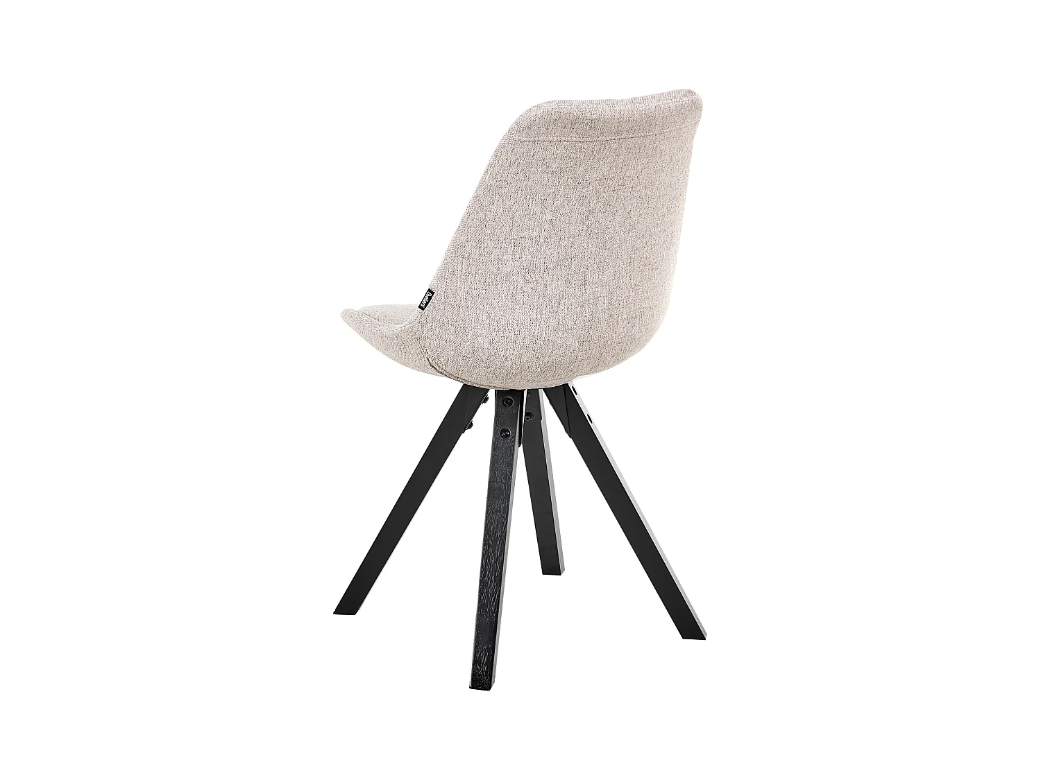 Lot de 2 chaises de salle à manger HEDLEY Tissu Marron clair