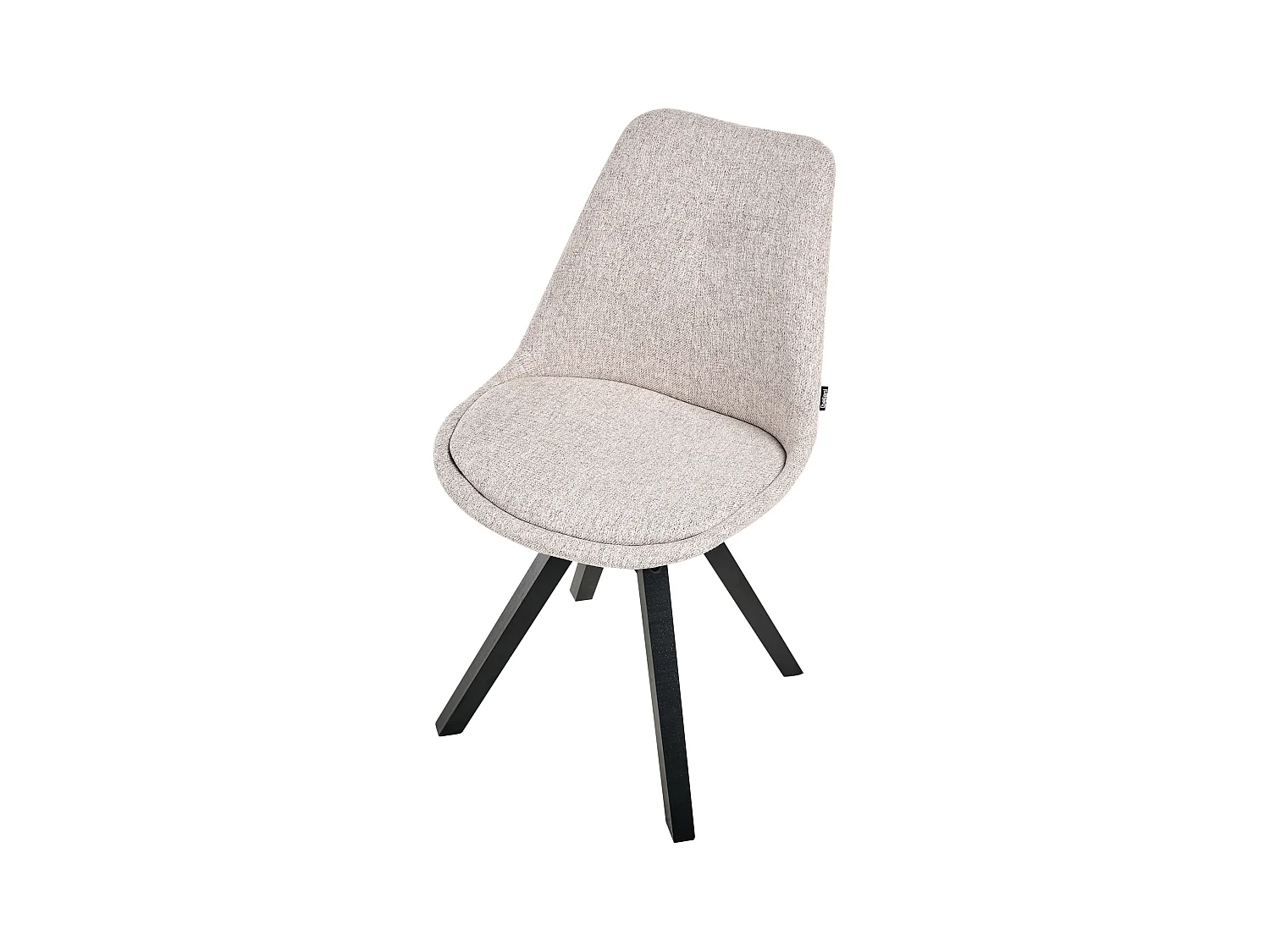 Lot de 2 chaises de salle à manger HEDLEY Tissu Marron clair