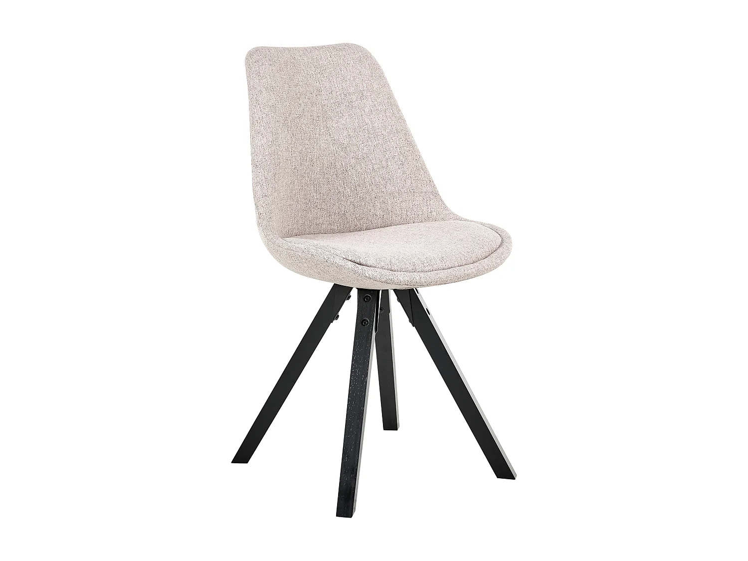 Lot de 2 chaises de salle à manger HEDLEY Tissu Marron clair