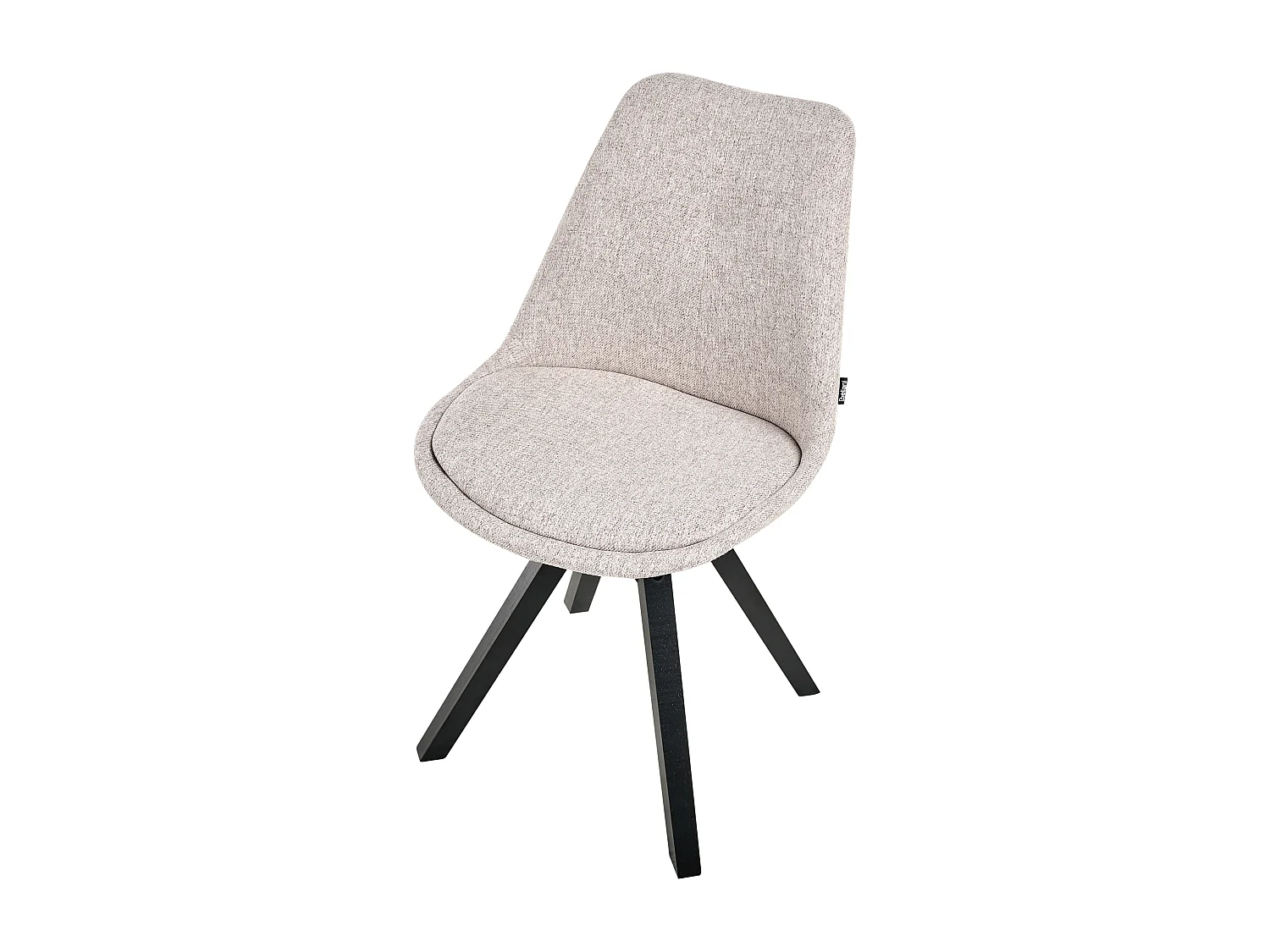 Lot de 2 chaises de salle à manger HEDLEY Tissu Marron clair