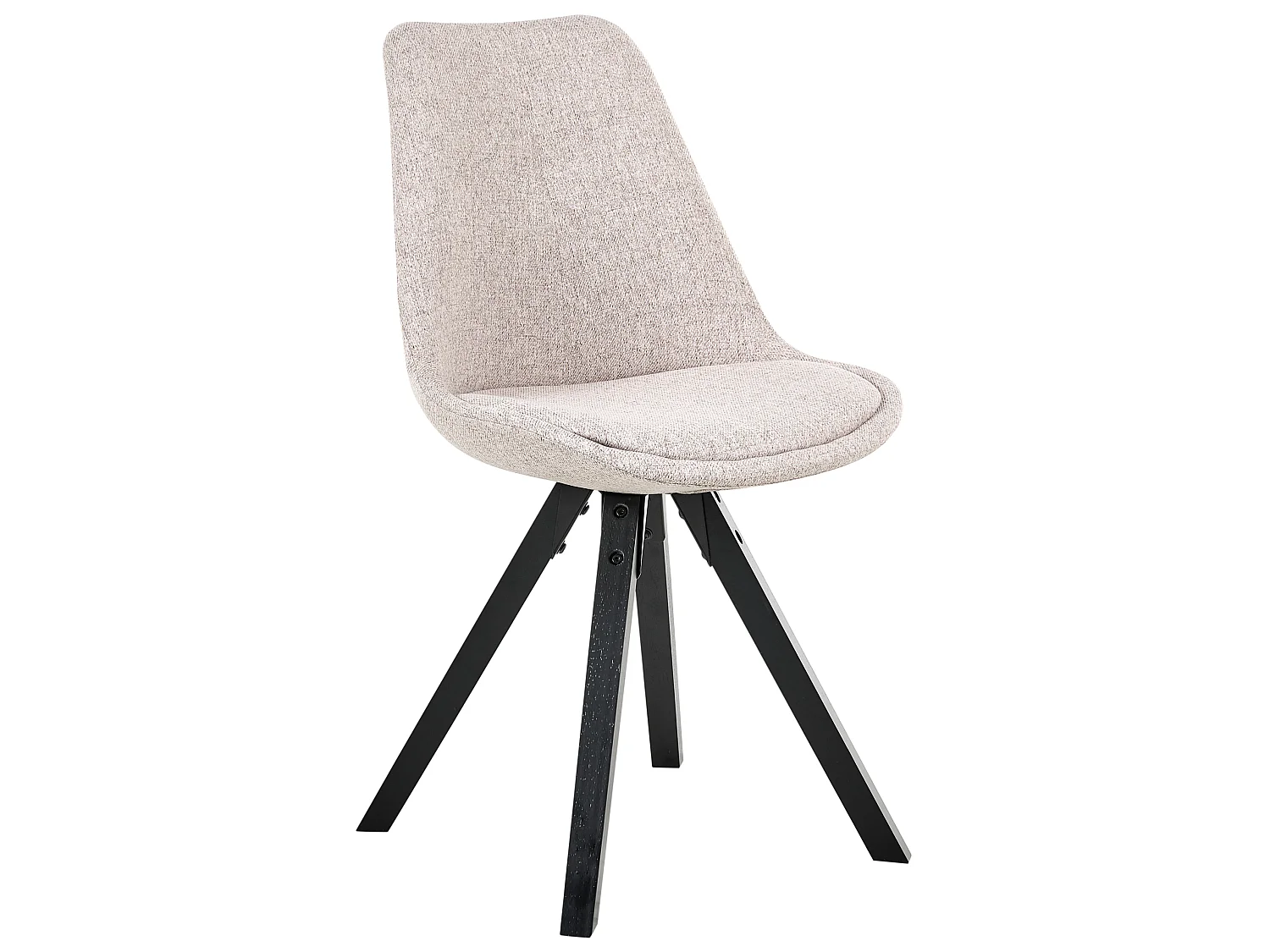 Lot de 2 chaises de salle à manger HEDLEY Tissu Beige