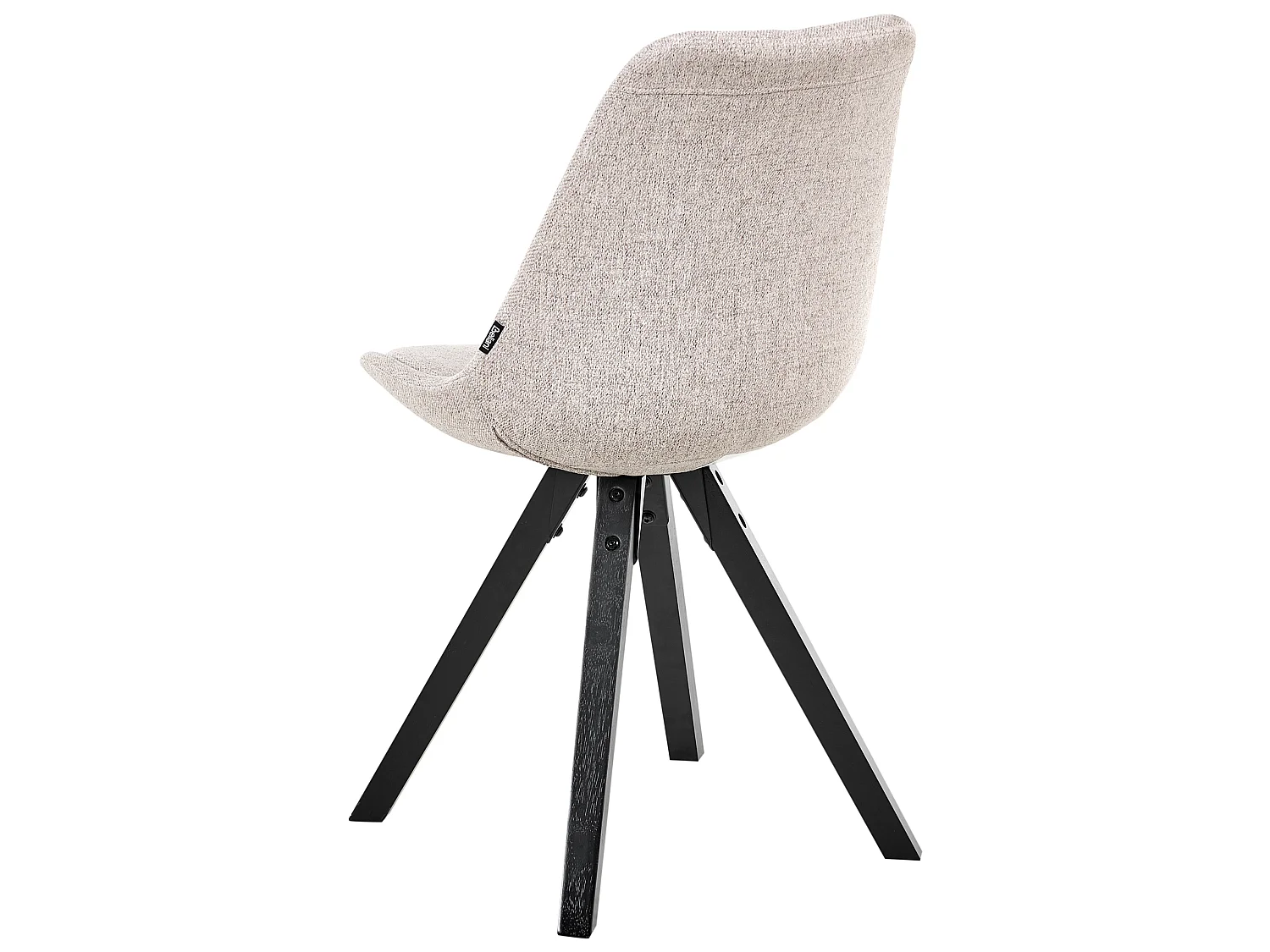 Lot de 2 chaises de salle à manger HEDLEY Tissu Beige