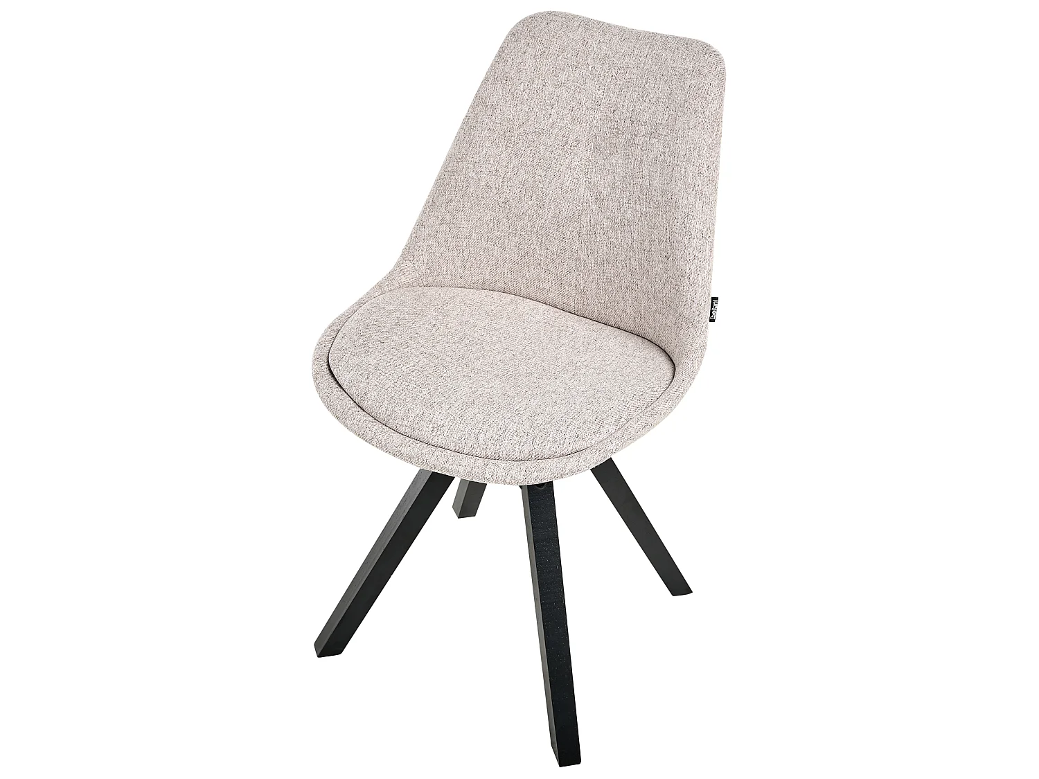Lot de 2 chaises de salle à manger HEDLEY Tissu Beige
