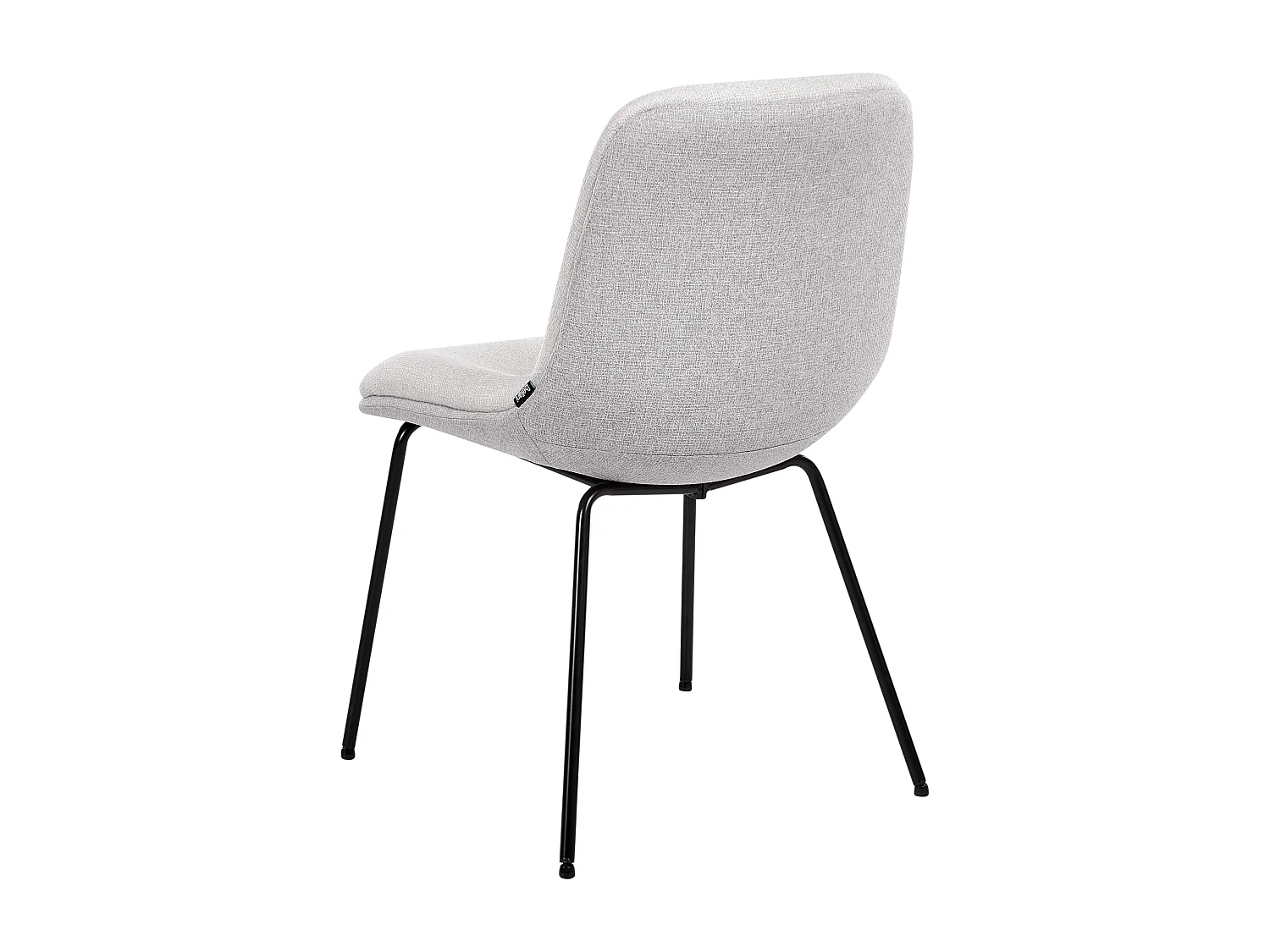 Lot de 2 chaises de salle à manger LORIDA Tissu Gris clair