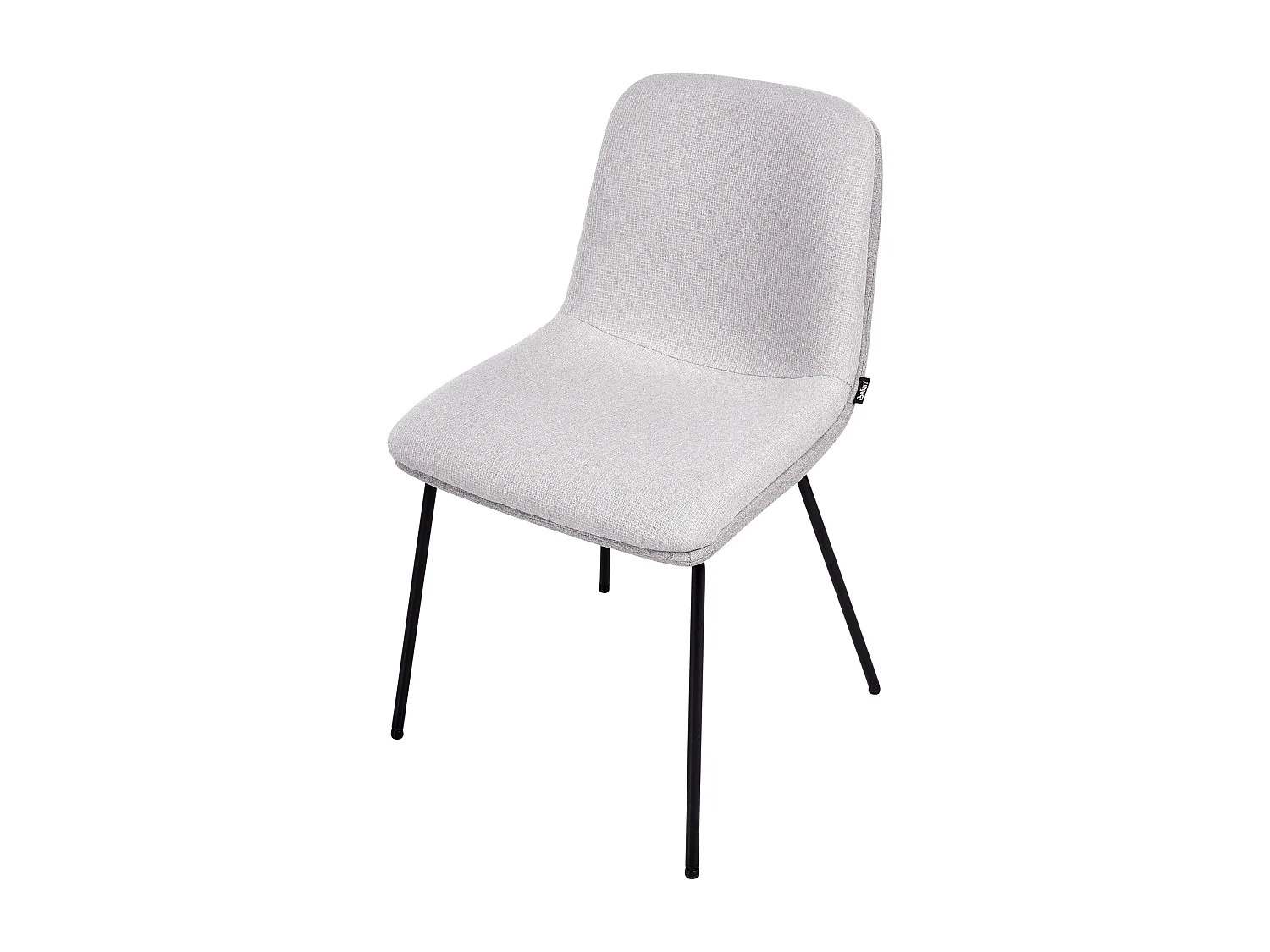 Lot de 2 chaises de salle à manger LORIDA Tissu Gris clair