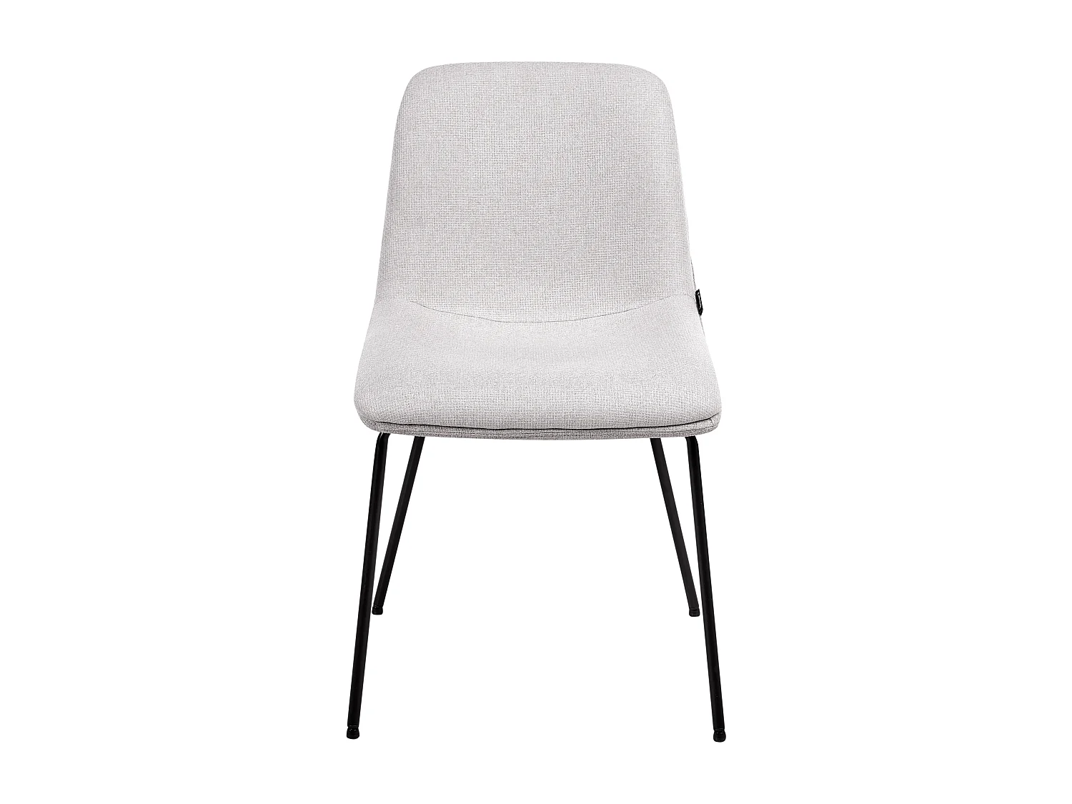 Lot de 2 chaises de salle à manger LORIDA Tissu Gris clair