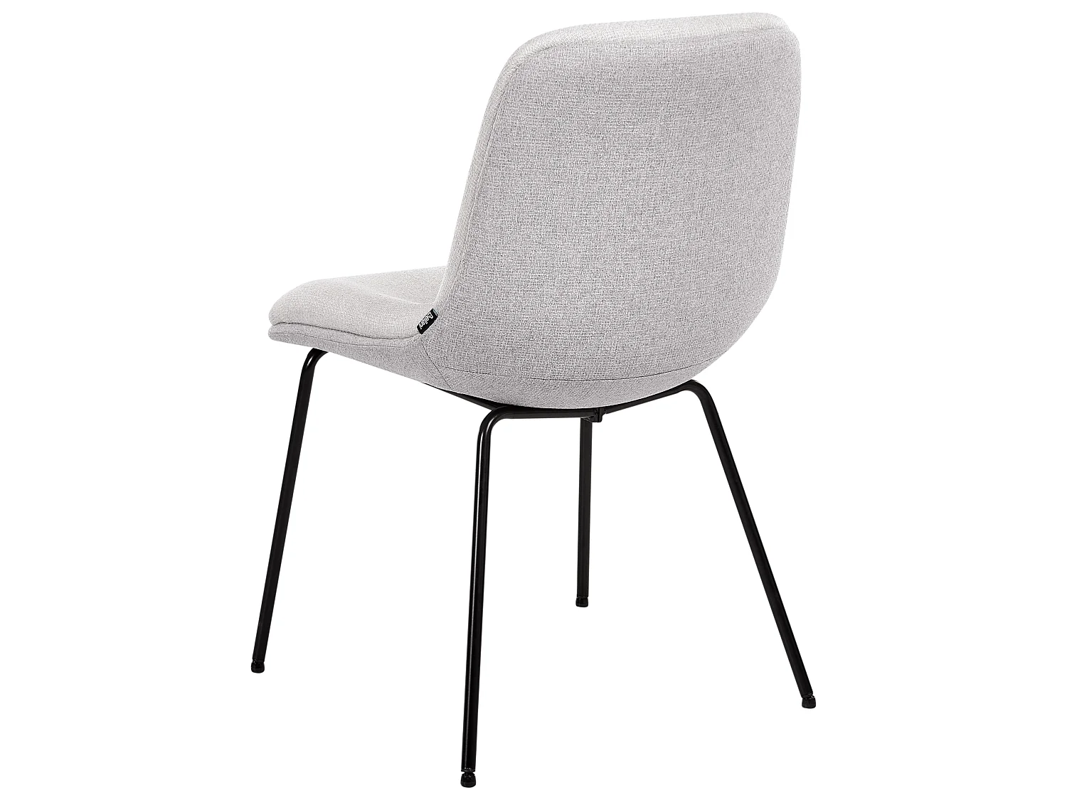 Set of 2 Dining Chairs LORIDA Fabric Light Grey