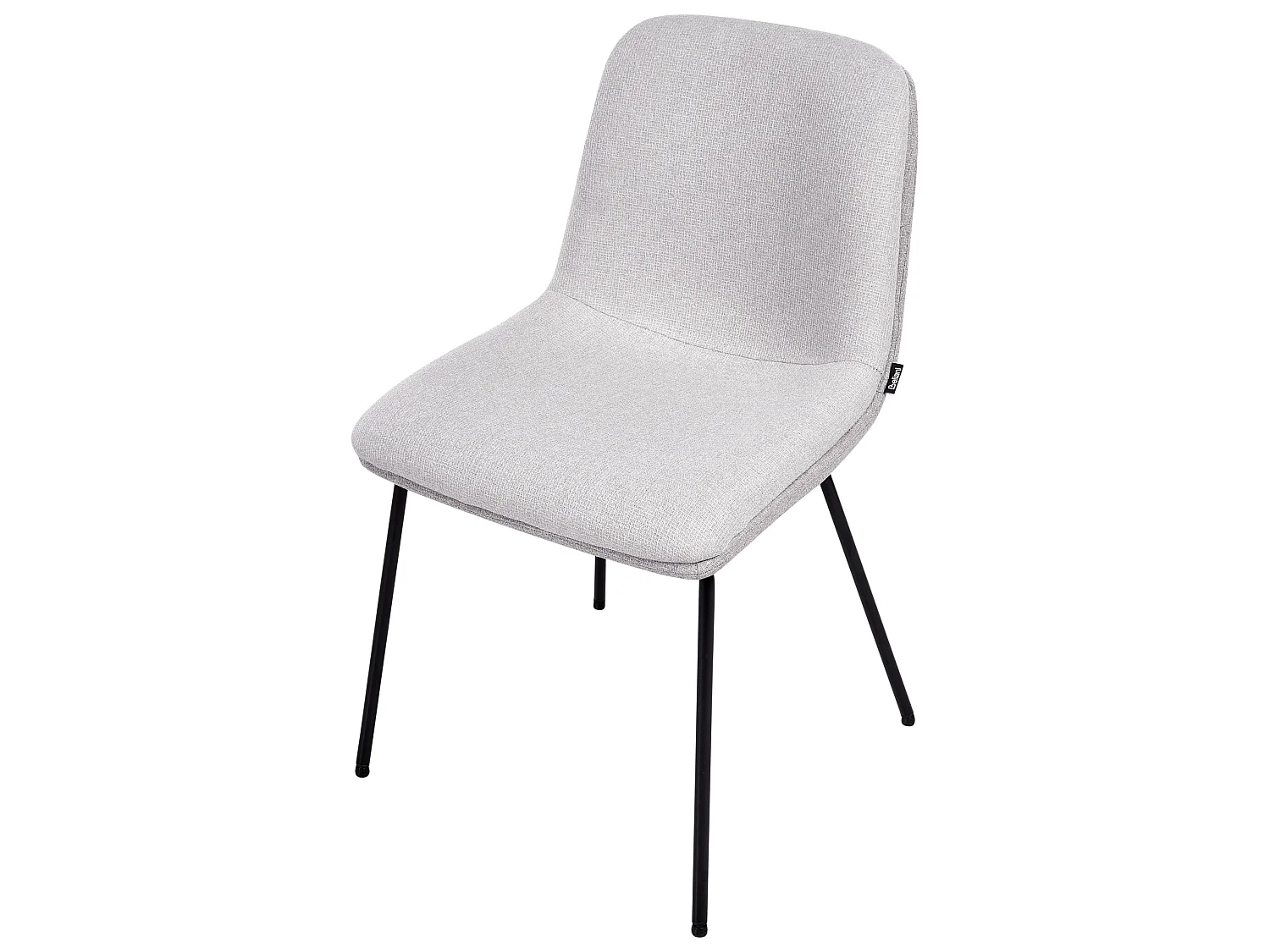 Set of 2 Dining Chairs LORIDA Fabric Light Grey