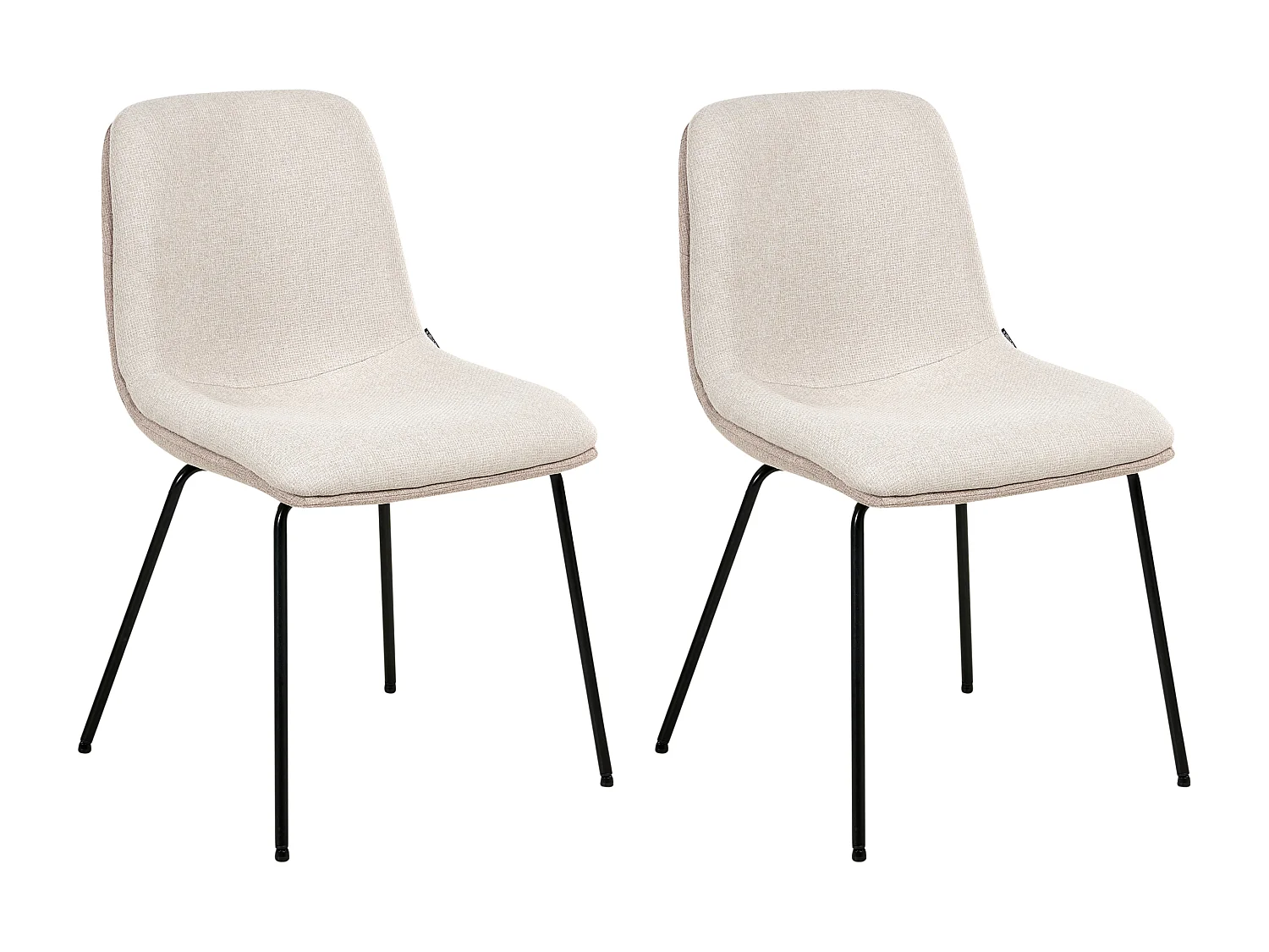 Lot de 2 chaises de salle à manger LORIDA Tissu Beige