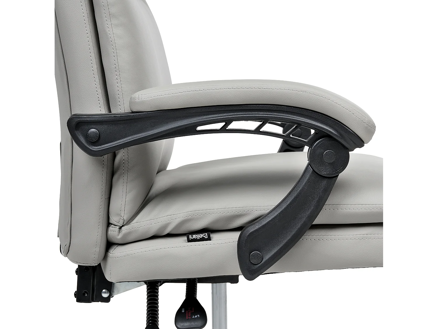 Fauteuil de bureau SERENE Cuir PU Gris clair