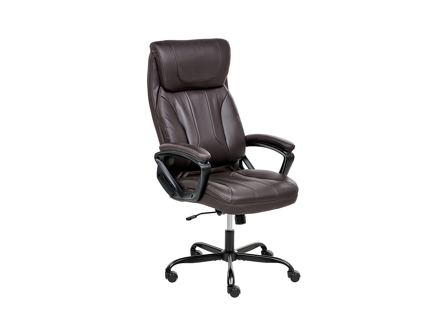 Fauteuil de bureau PROUD Cuir PU Marron foncé