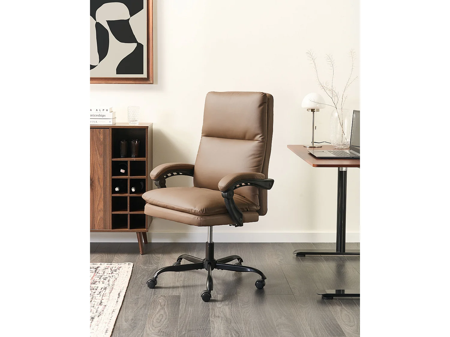 Fauteuil de bureau SERENE Cuir PU Marron