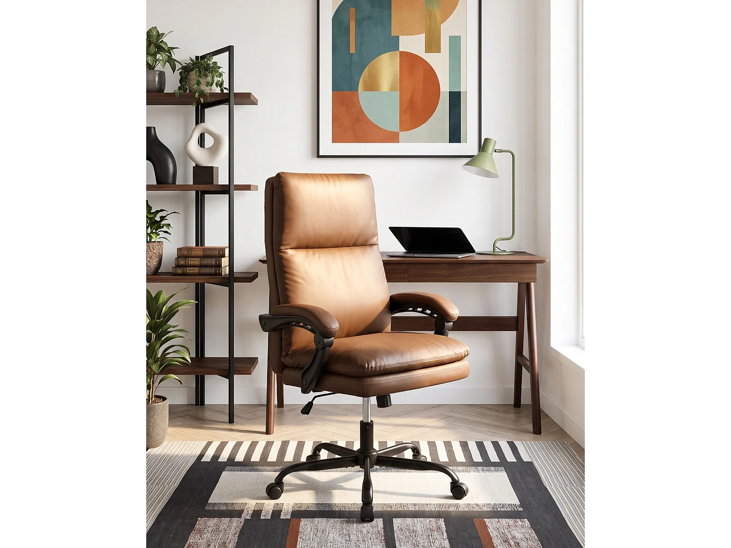 Fauteuil de bureau SERENE Cuir PU Marron