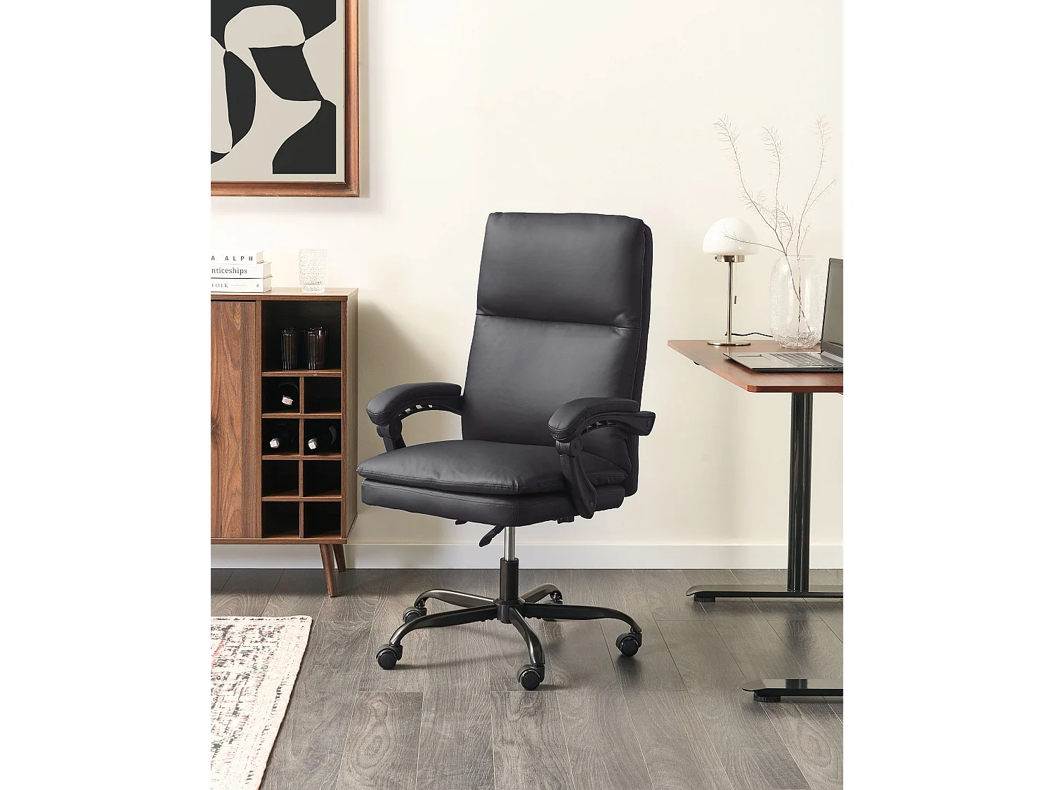 Fauteuil de bureau SERENE Cuir PU Noir