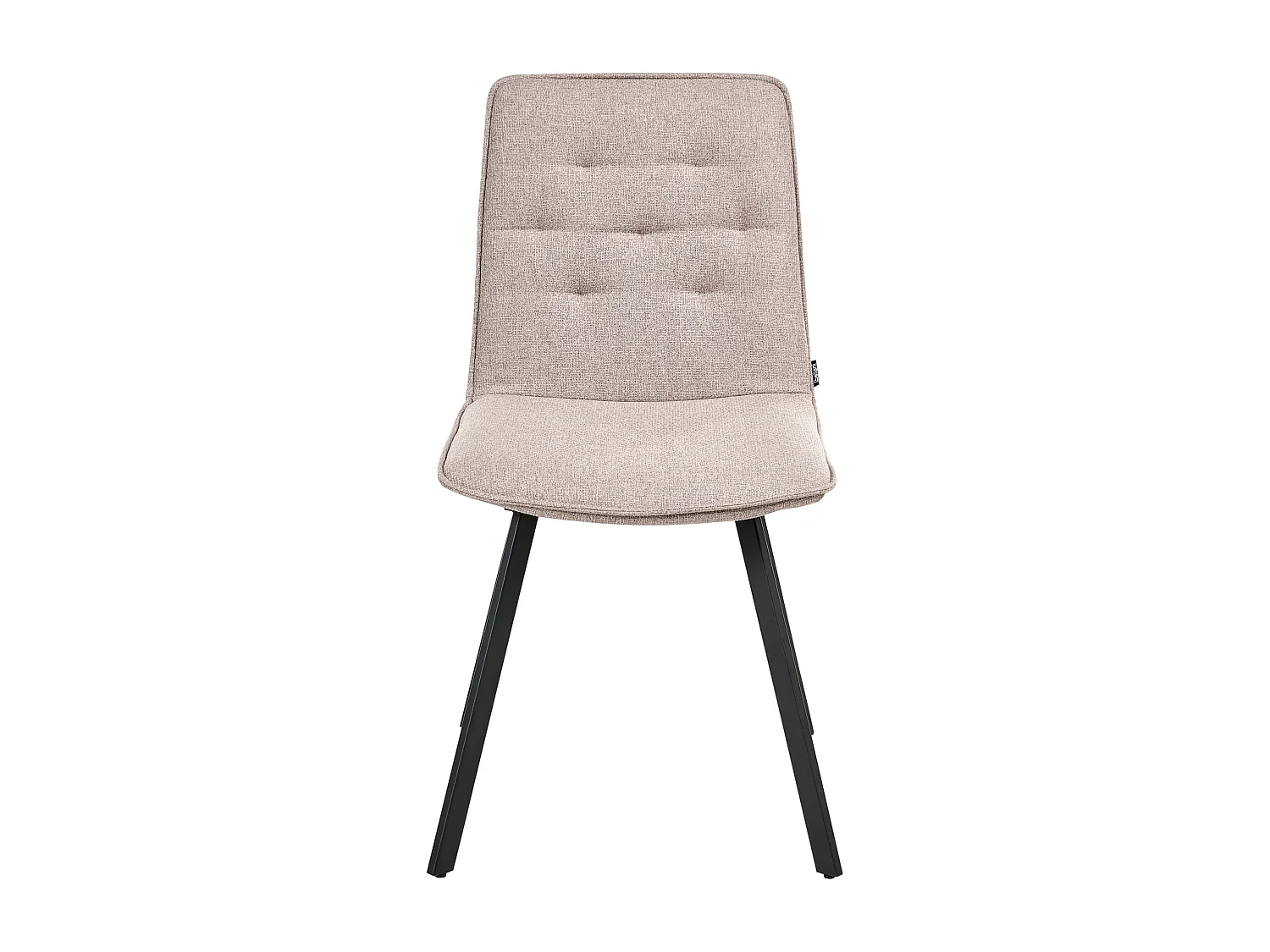 Lot de 2 chaises de salle à manger CARVER Tissu Marron clair