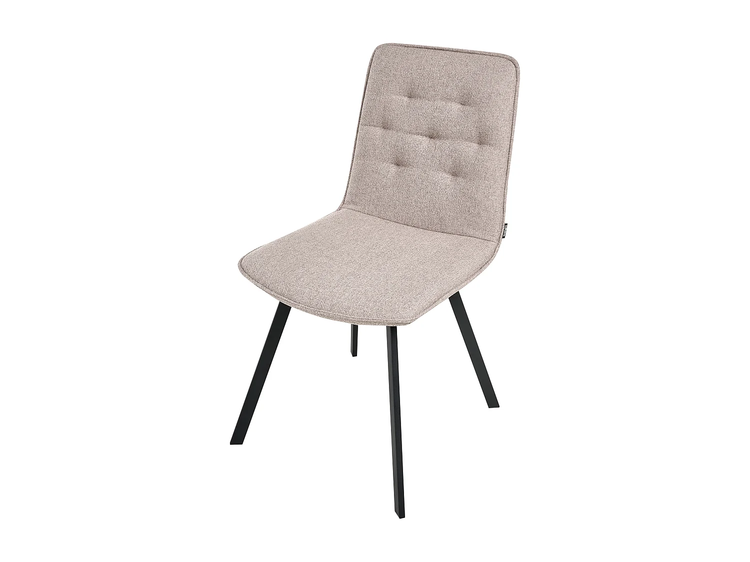 Lot de 2 chaises de salle à manger CARVER Tissu Marron clair