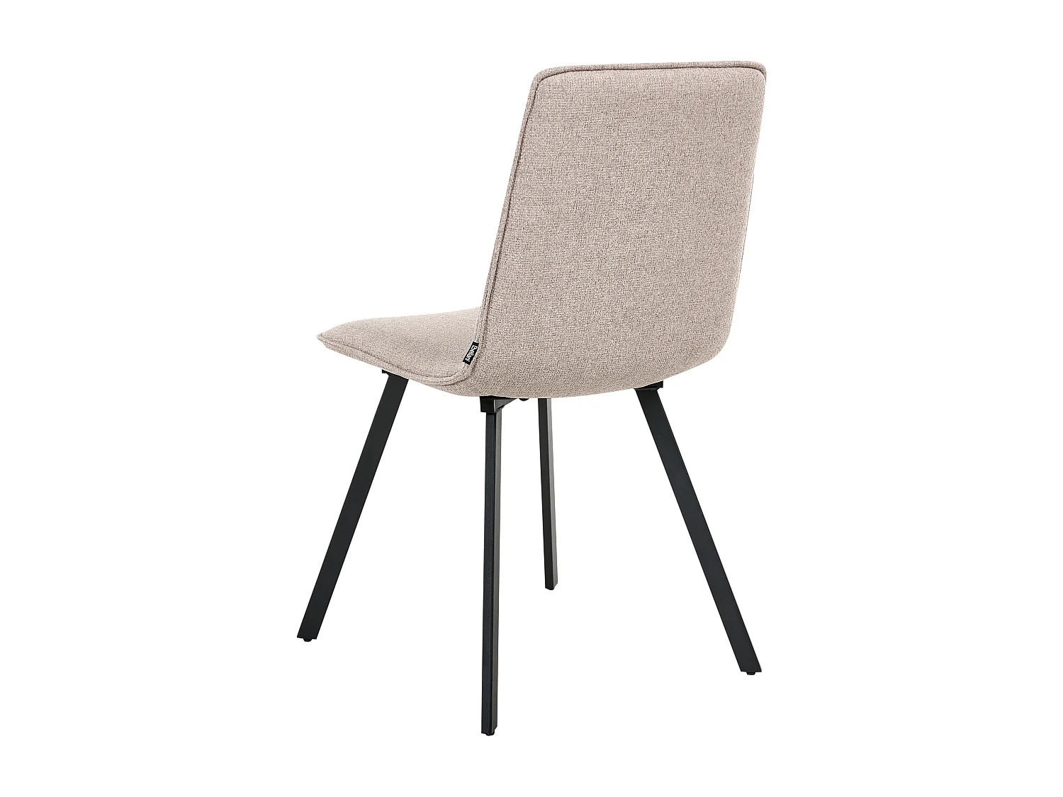 Lot de 2 chaises de salle à manger CARVER Tissu Marron clair