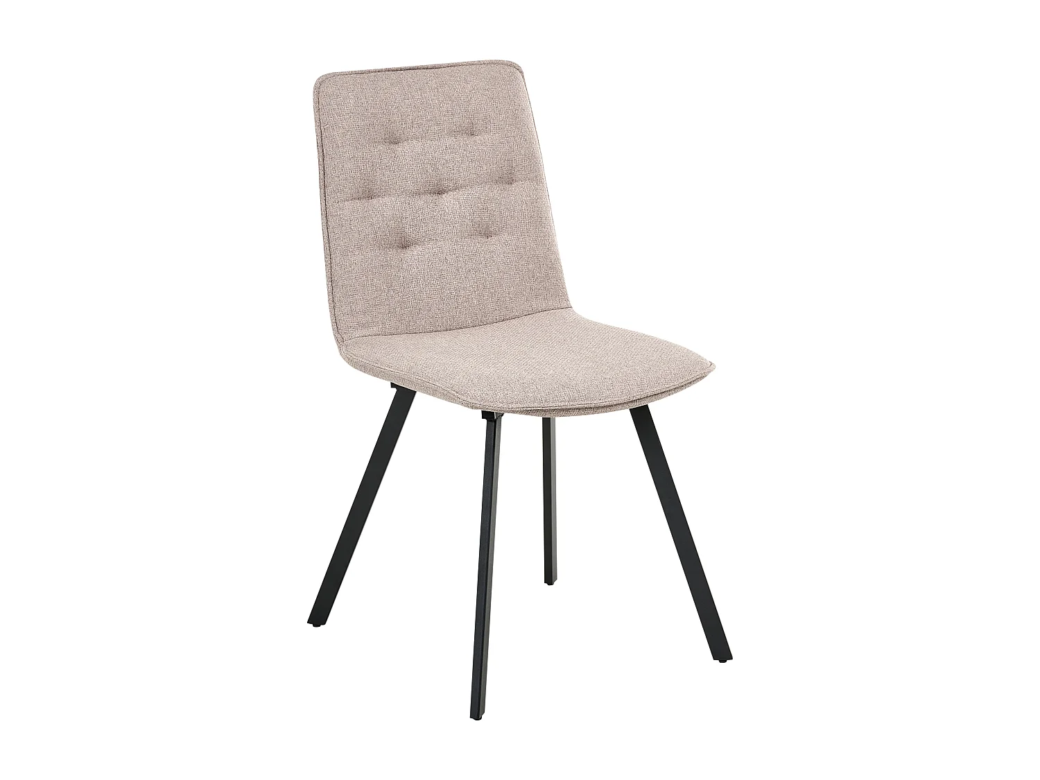 Lot de 2 chaises de salle à manger CARVER Tissu Marron clair