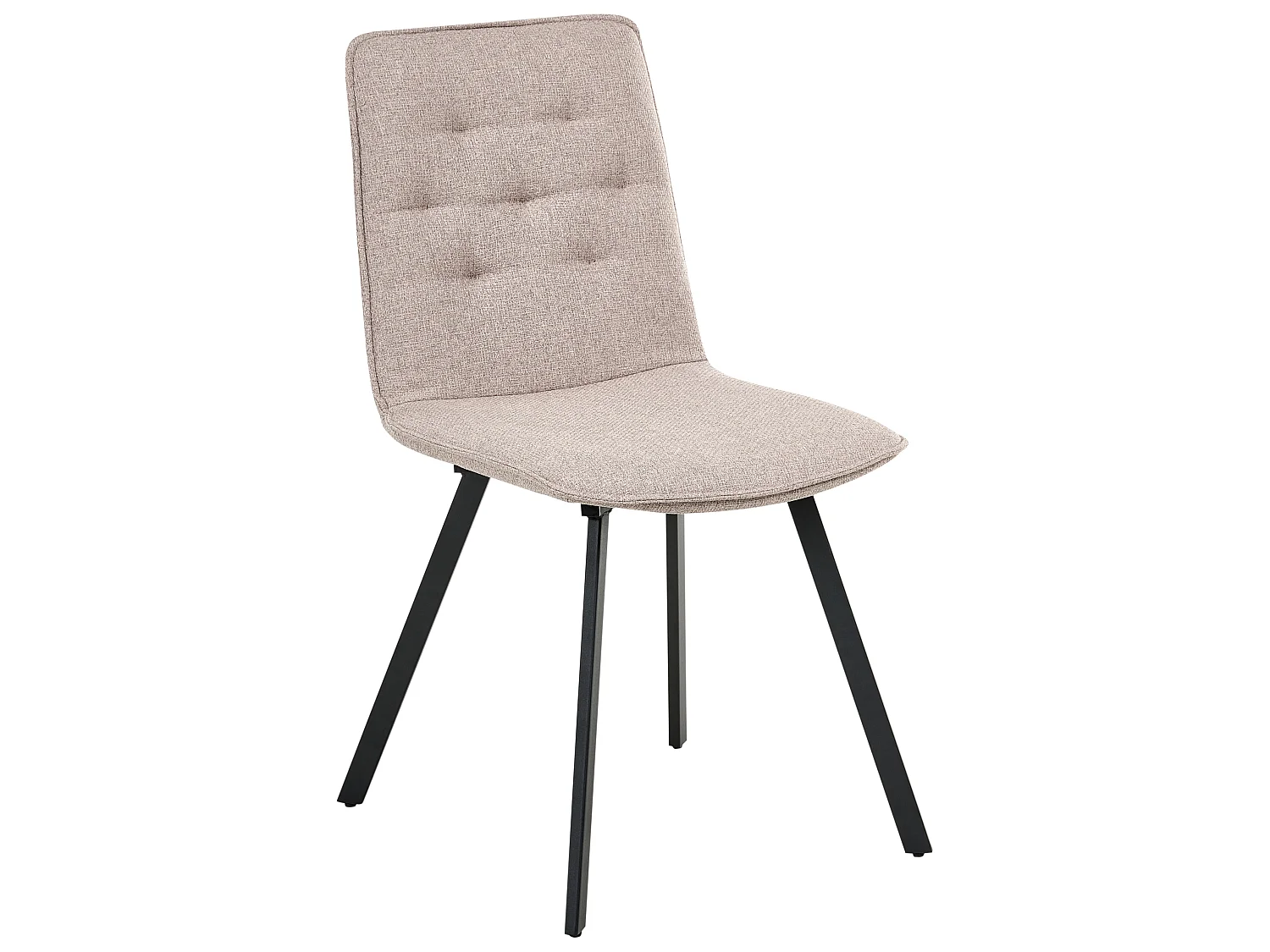 Set of 2 Dining Chairs CARVER Fabric Light Brown