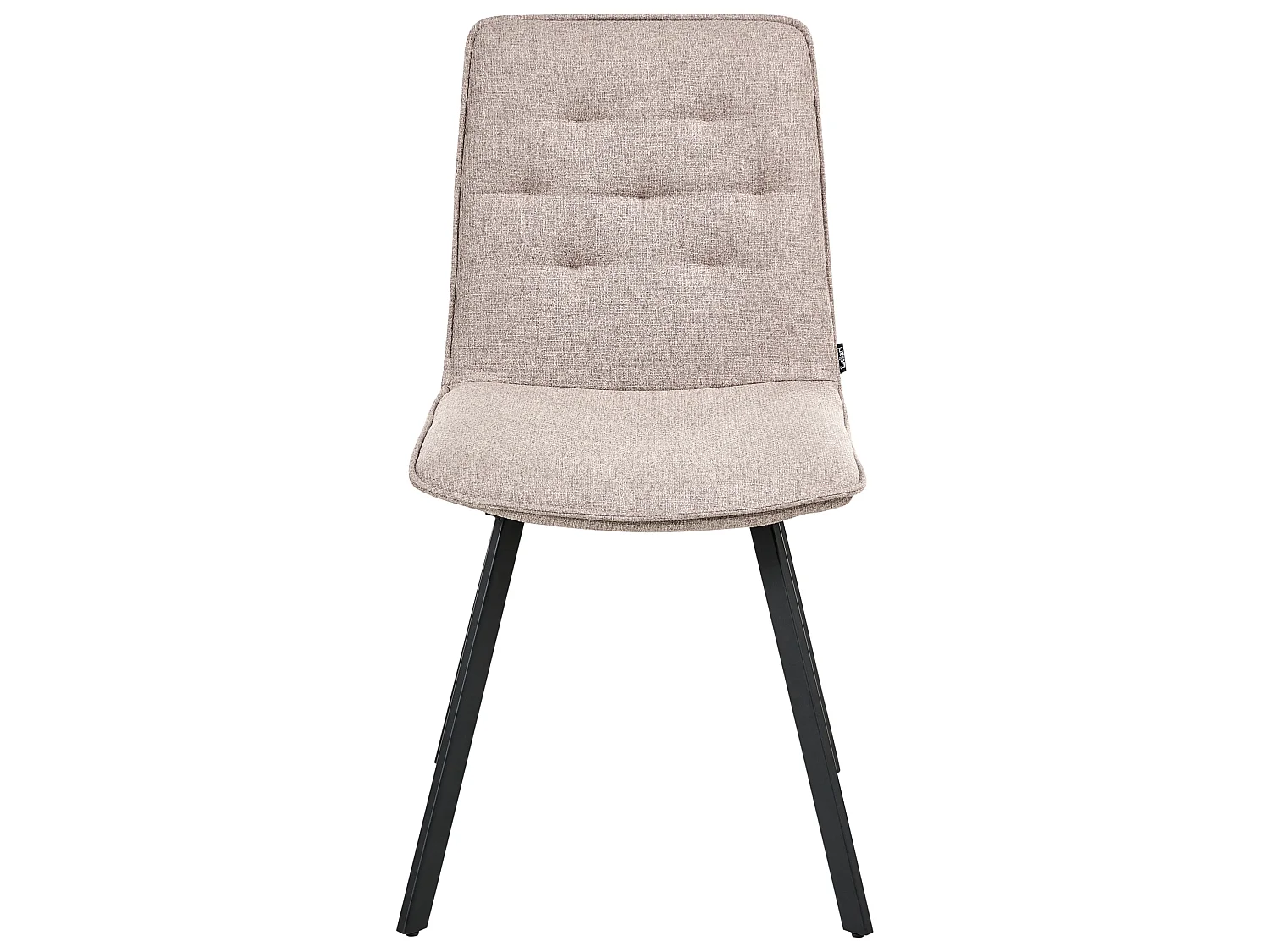 Set of 2 Dining Chairs CARVER Fabric Light Brown