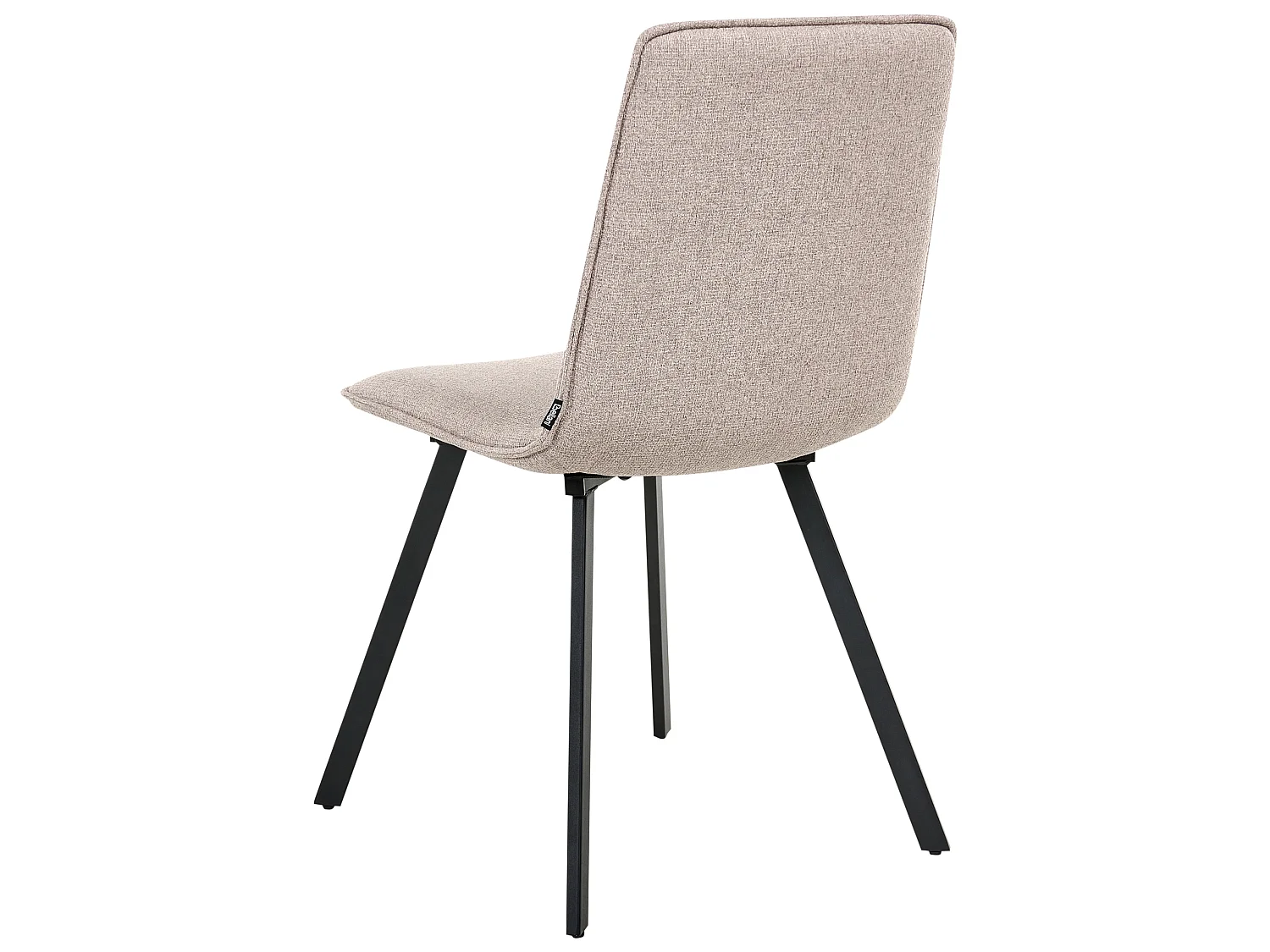 Set of 2 Dining Chairs CARVER Fabric Light Brown