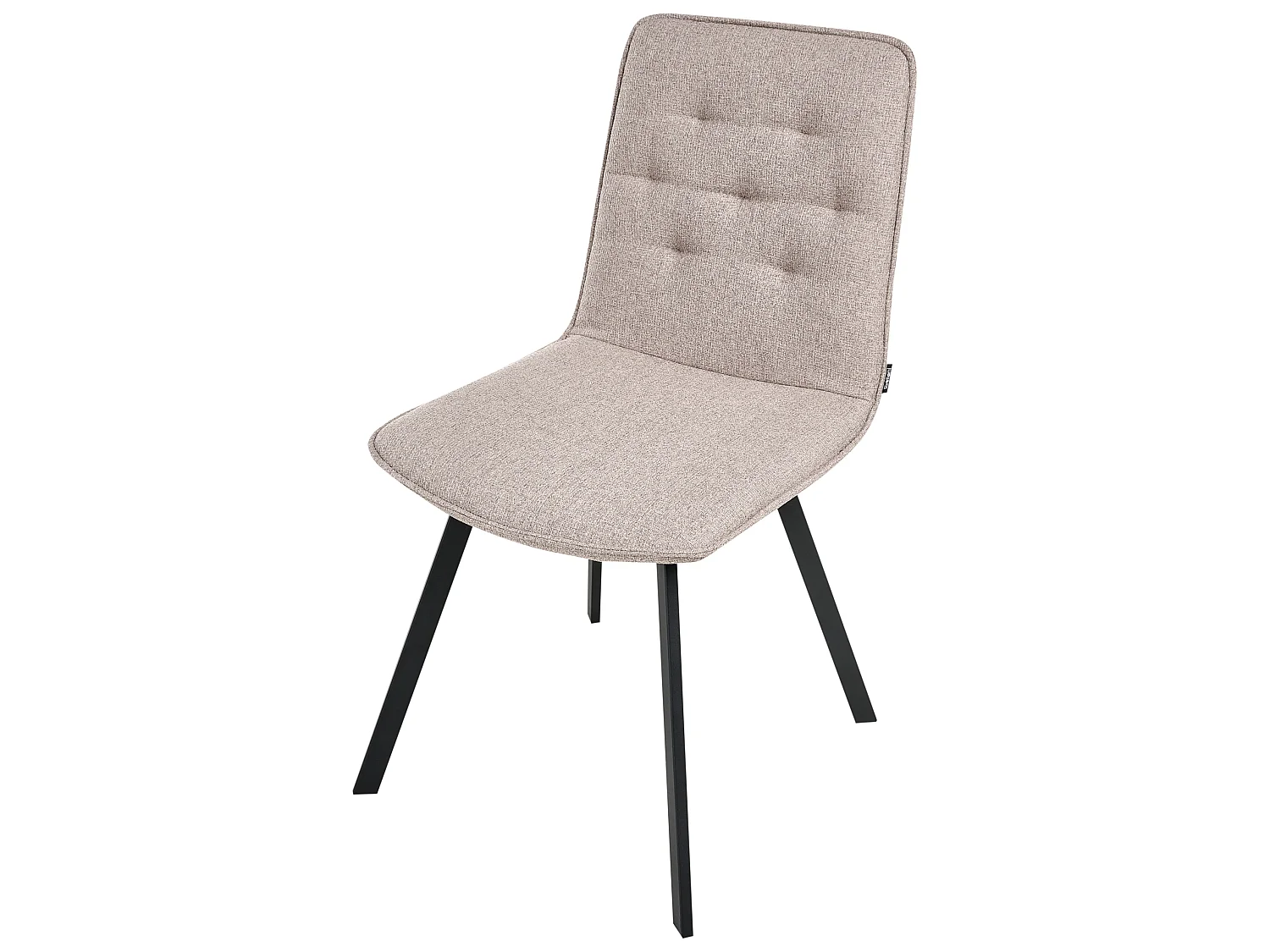 Set of 2 Dining Chairs CARVER Fabric Light Brown