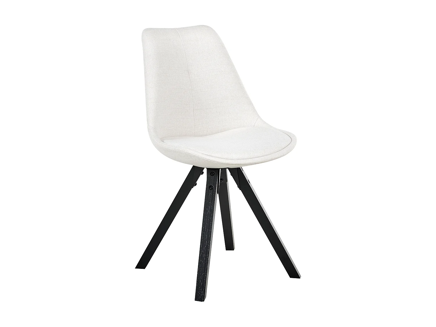 Lot de 2 chaises de salle à manger HEDLEY Tissu Beige clair