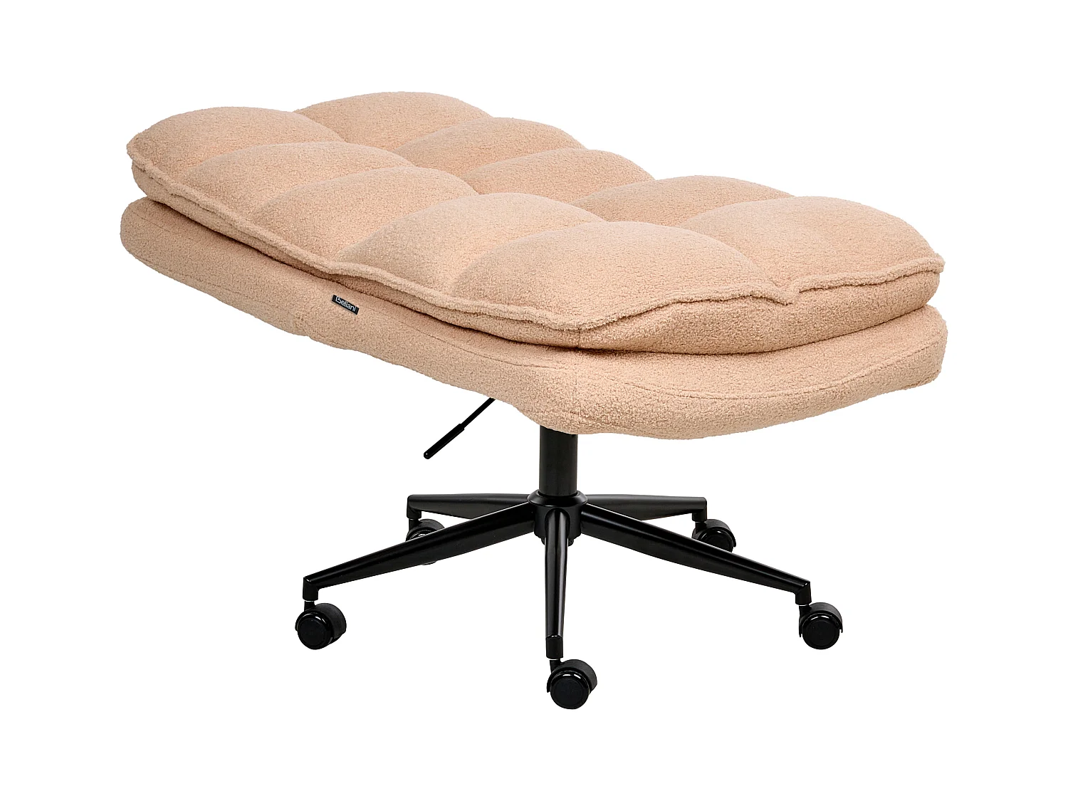 Chaise de bureau ADDISON Bouclé Rose pêche